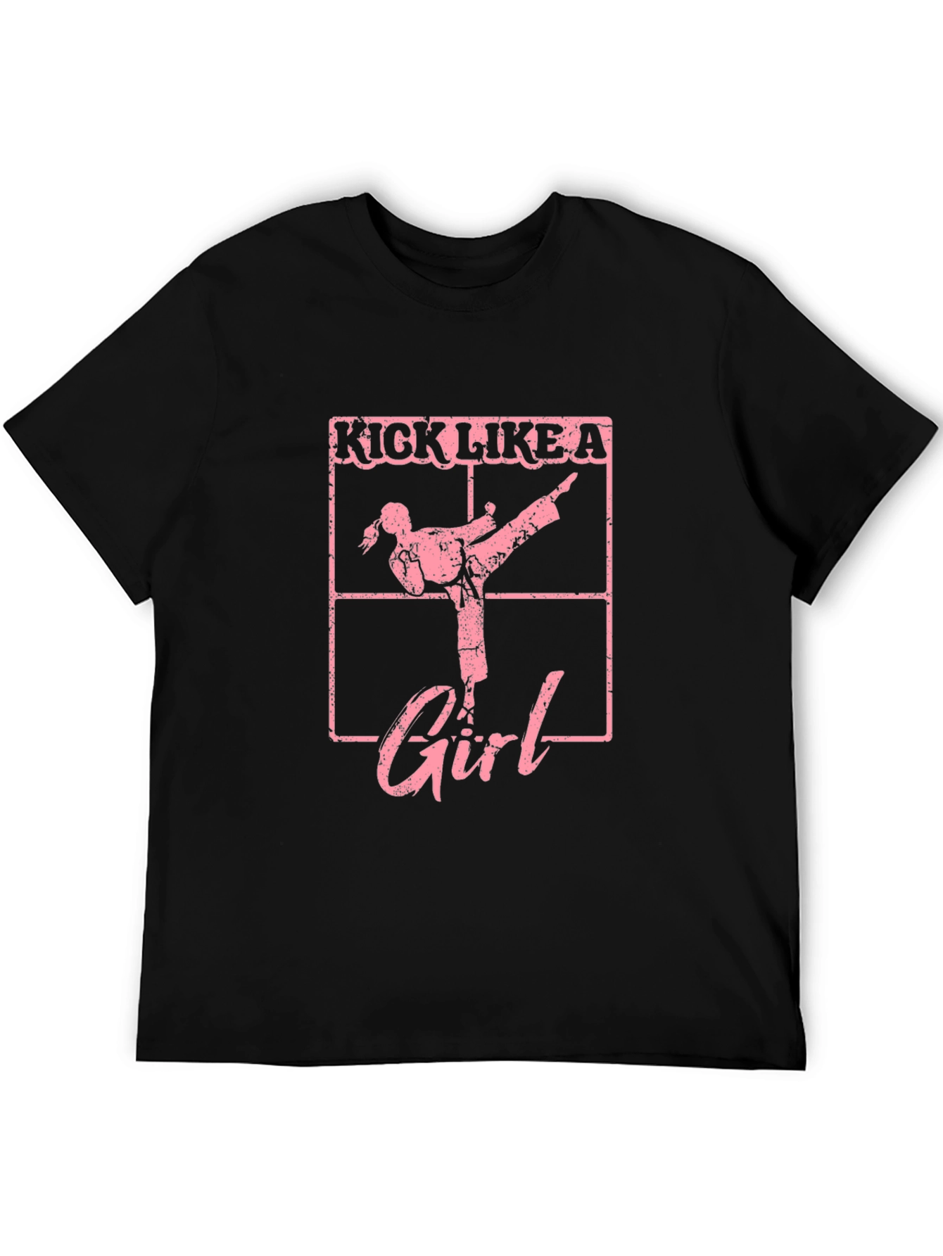 Black Kick Like a Girl T-Shirt - Martial Arts Tee view 5