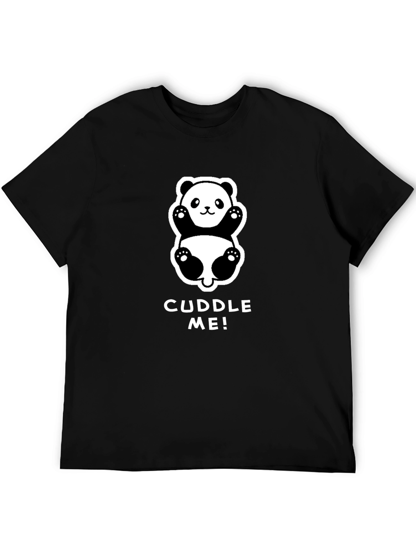 Black Cuddle Me! Panda Graphic Tee - Soft & Cute view 5