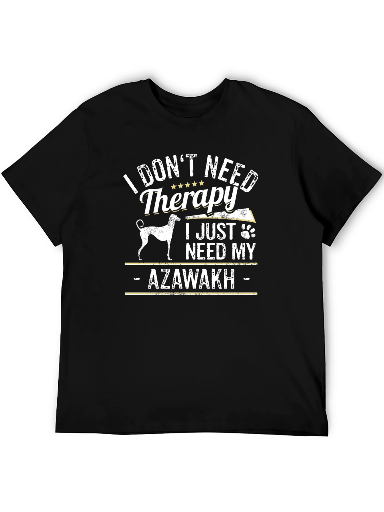 Black Azawakh Dog T-Shirt - Therapy Alternative view 5
