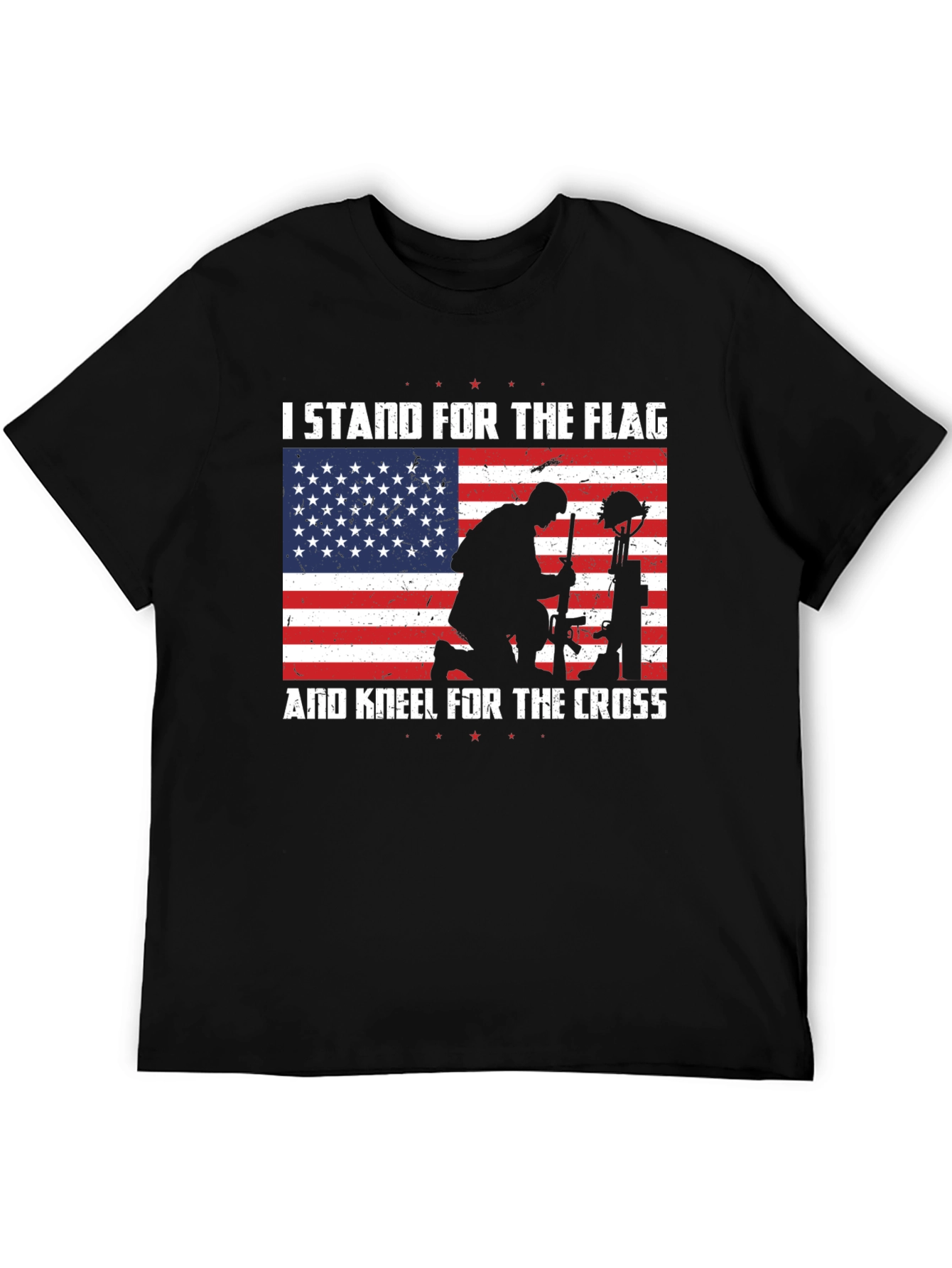 Black I Stand For The Flag T-Shirt view 5