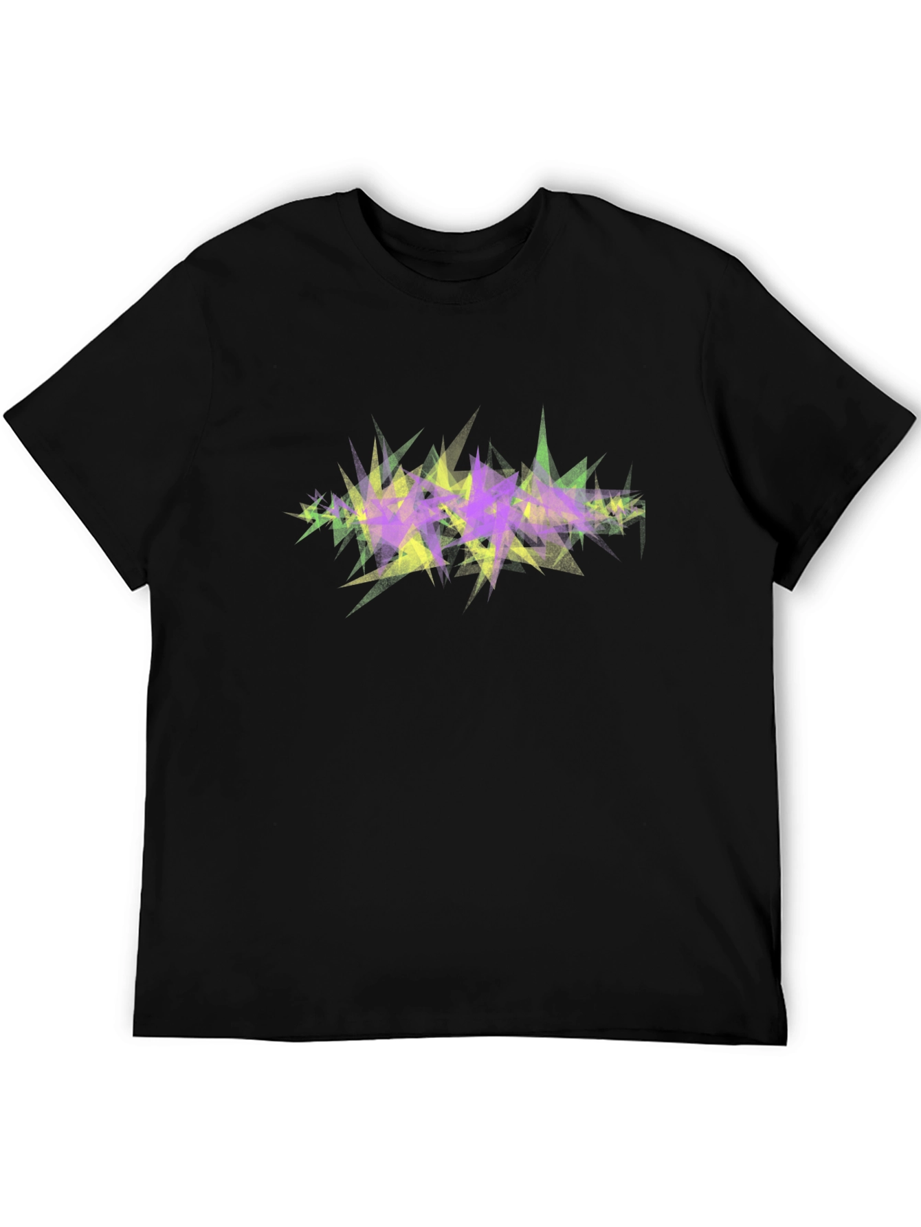 Black Abstract Graphic Print Black T-Shirt view 5