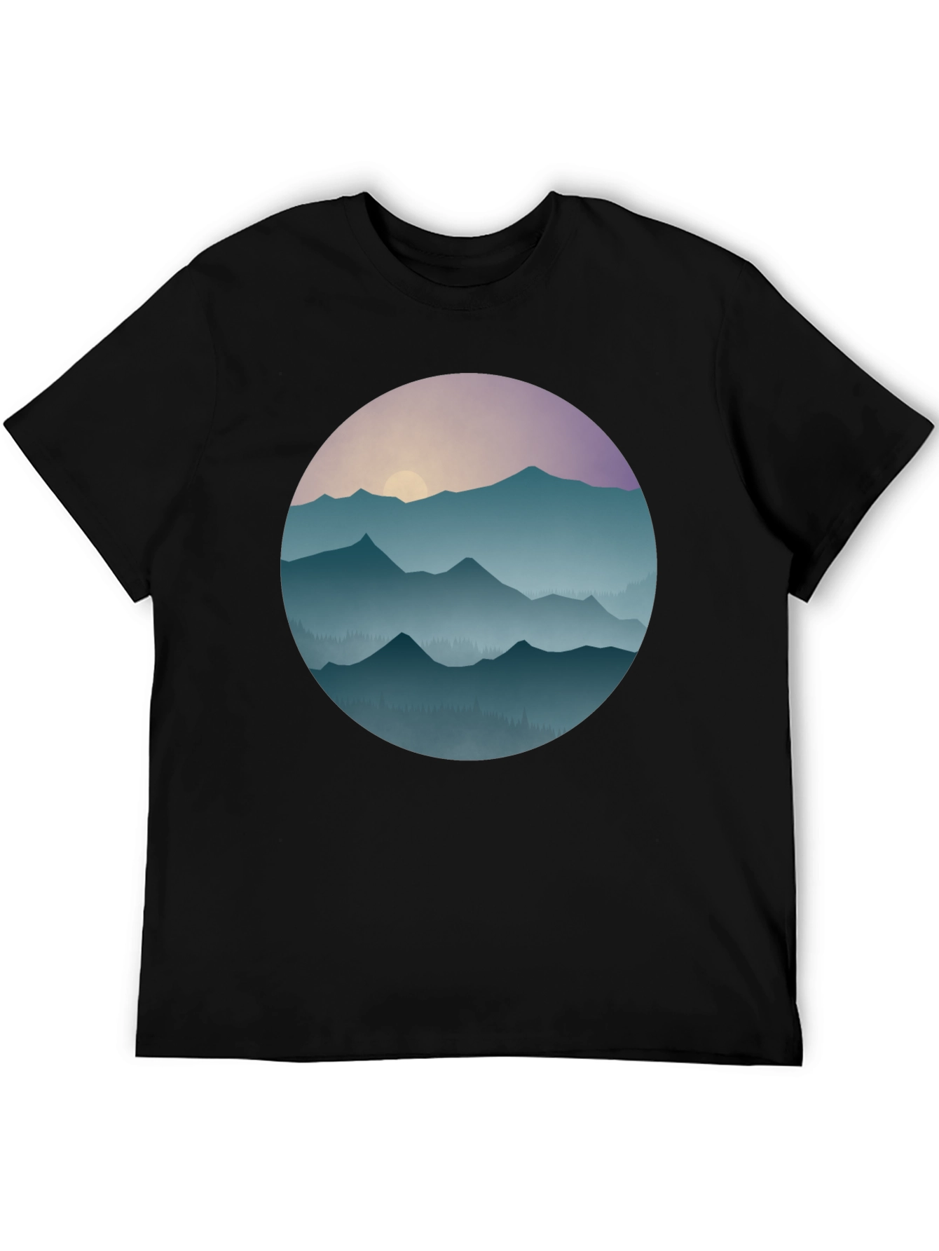 Black Mountain Sunset Graphic T-Shirt view 5