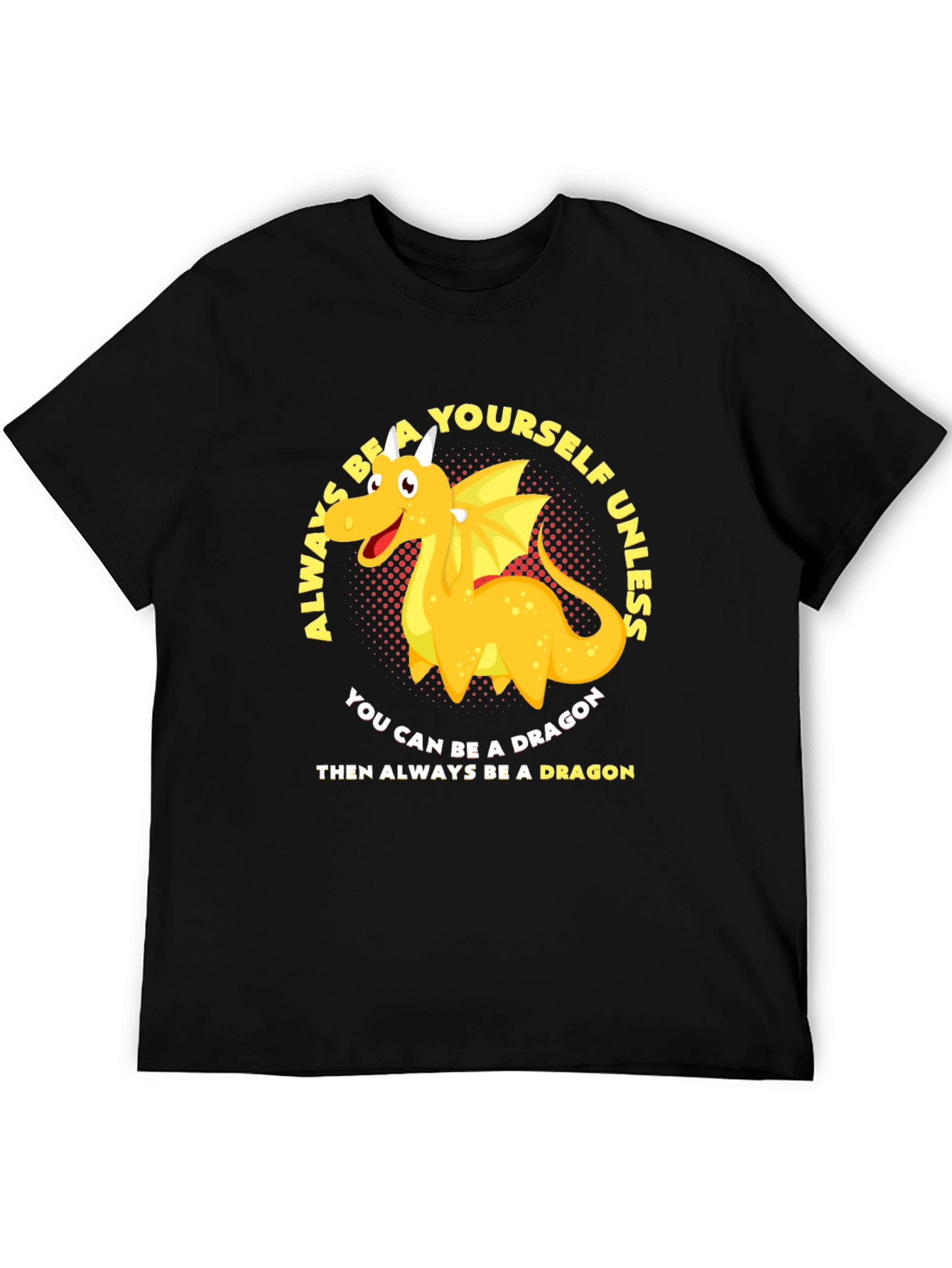 Black Be a Dragon T-Shirt: Unique Graphic Tee for Dragon Lovers view 5