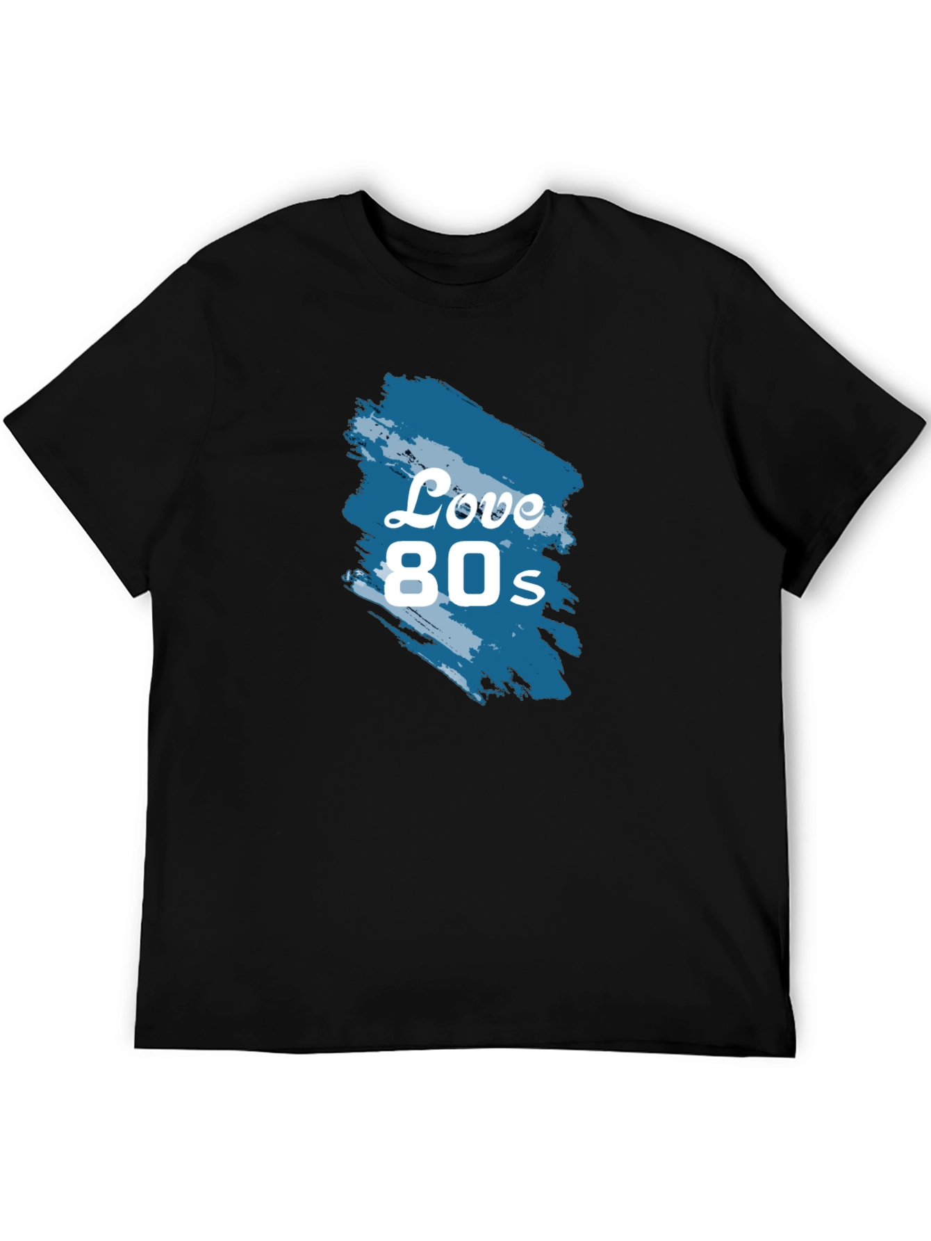 Black Love 80s Retro Graphic Tee - Classic Black T-Shirt view 5