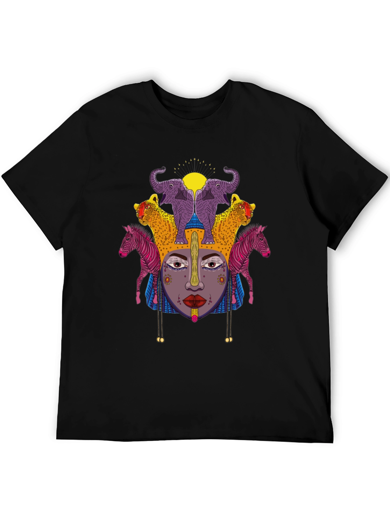 Black African Queen Graphic T-Shirt view 5
