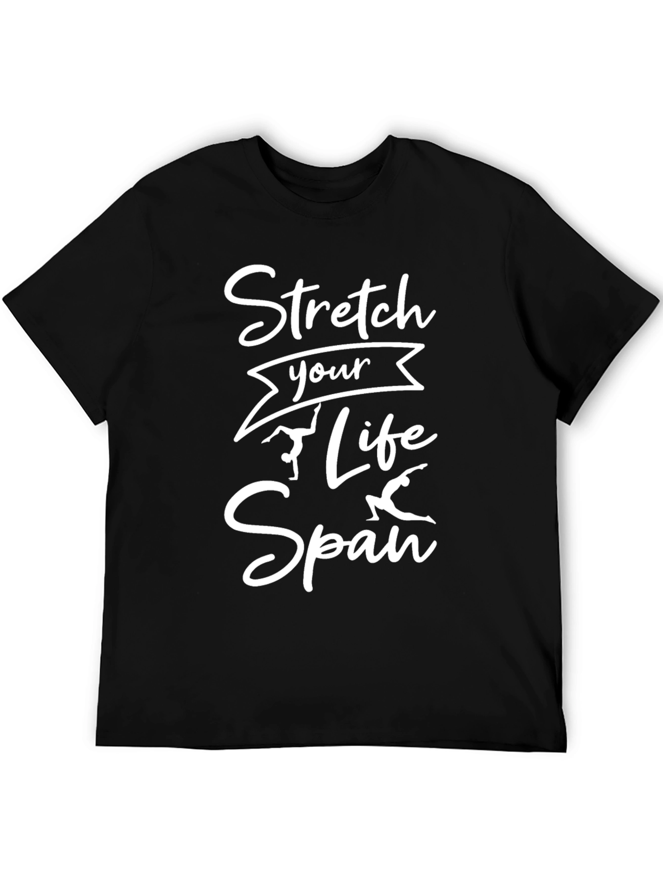 Black Stretch Your Life Span Black T-Shirt view 5