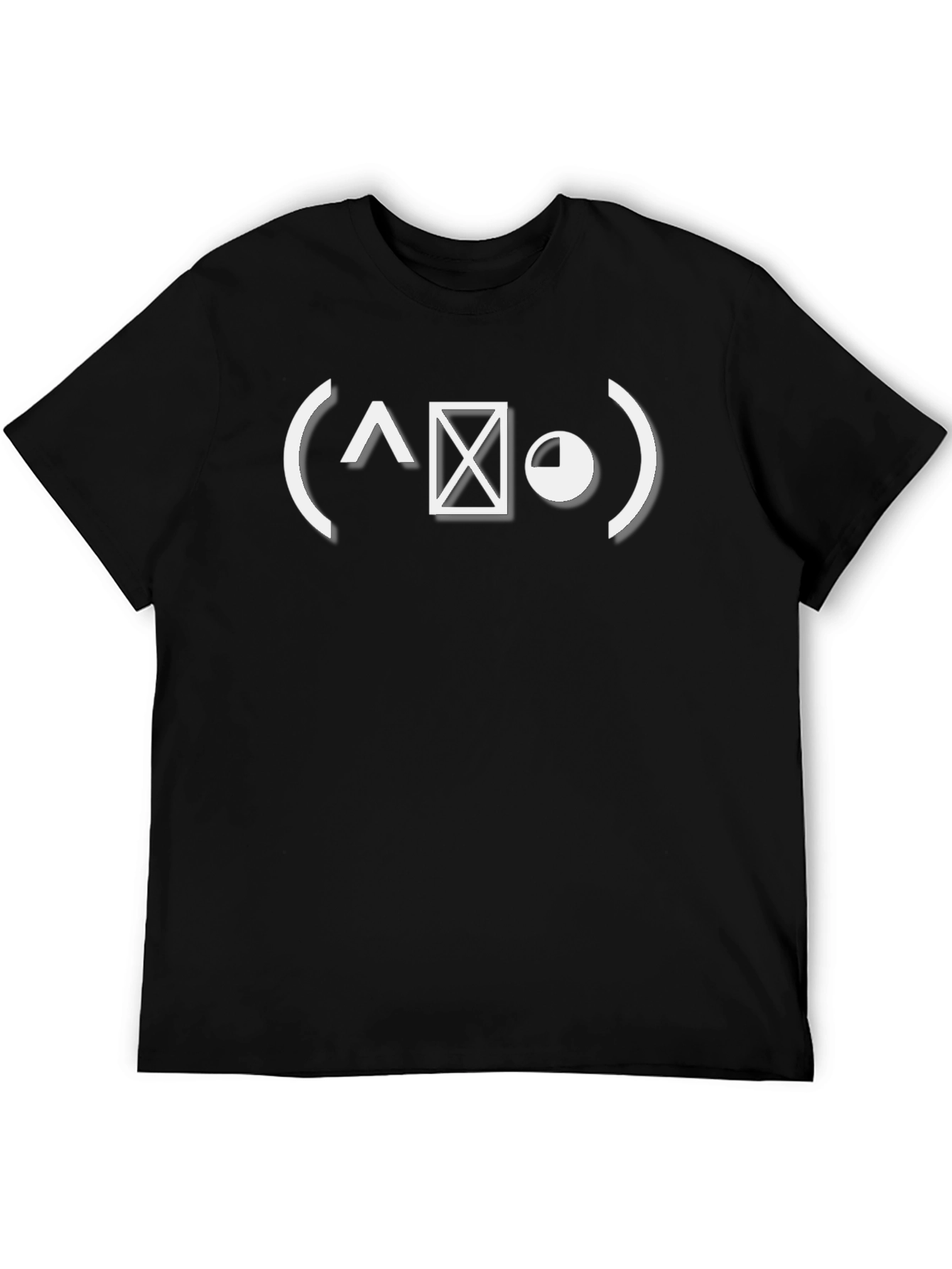 Black Funny Emoticon Graphic T-Shirt - Black Casual Tee view 5