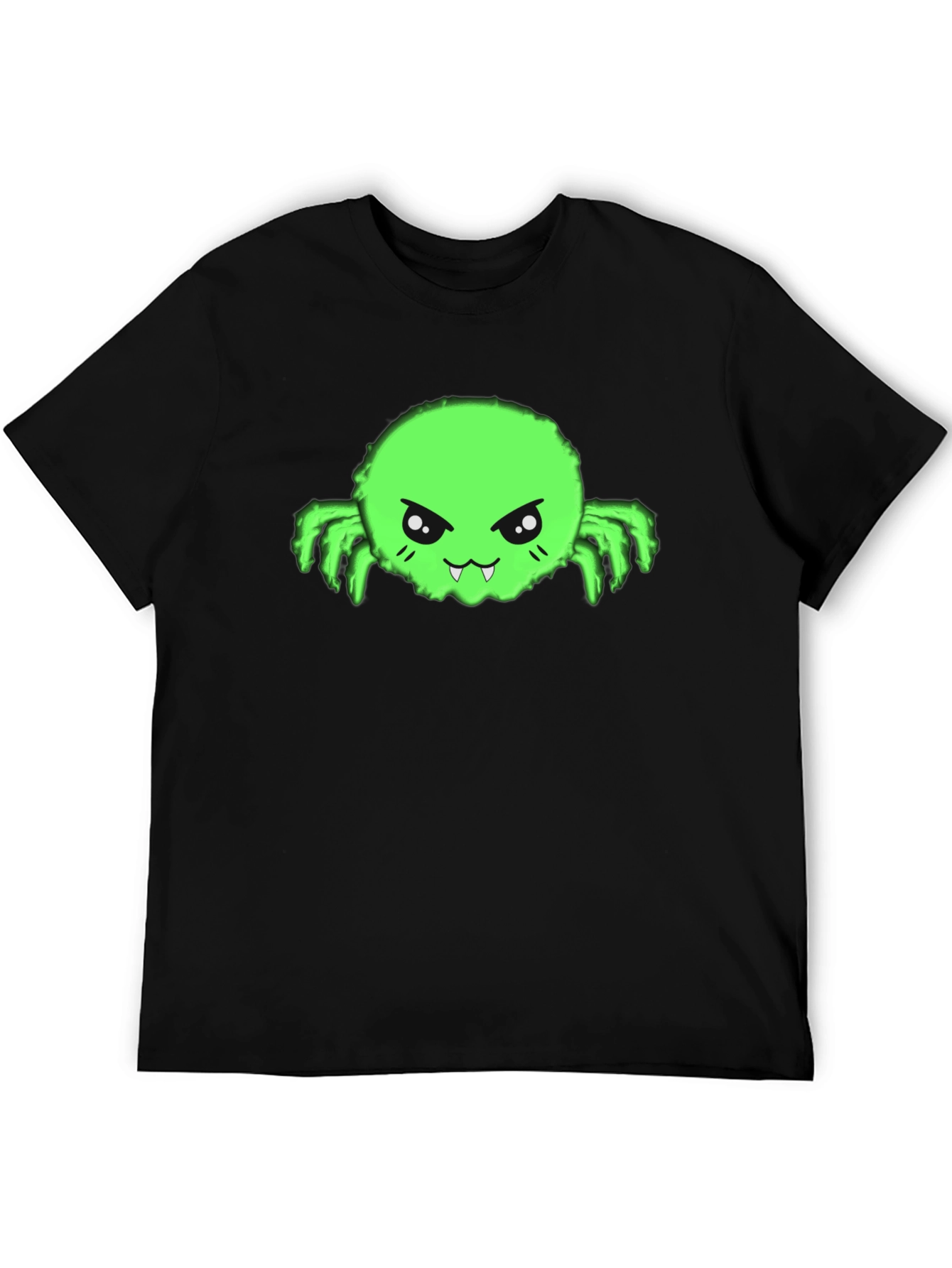 Black Fun Green Monster Graphic Tee view 5