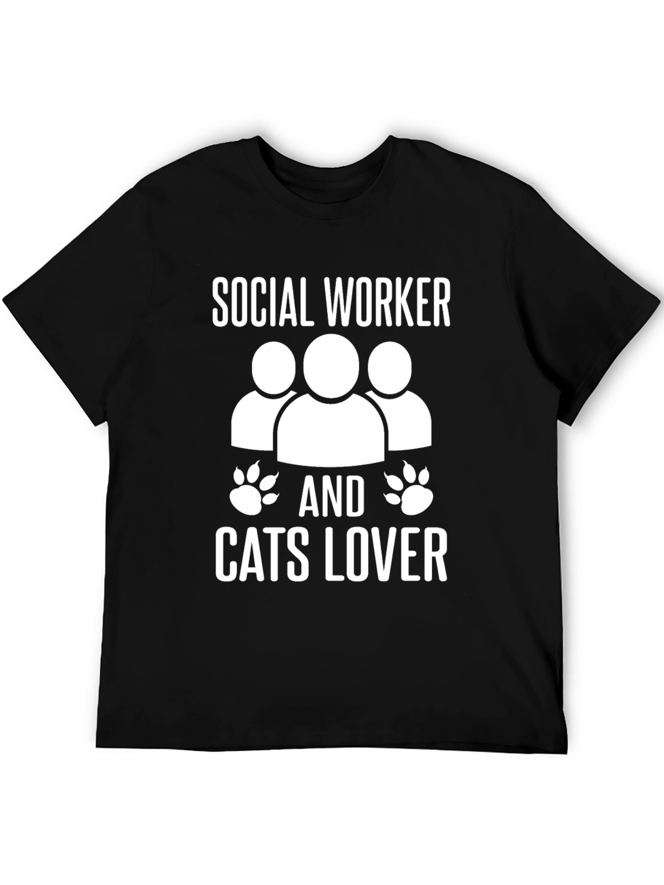 Black Social Worker & Cats Lover T-Shirt - Unisex view 5