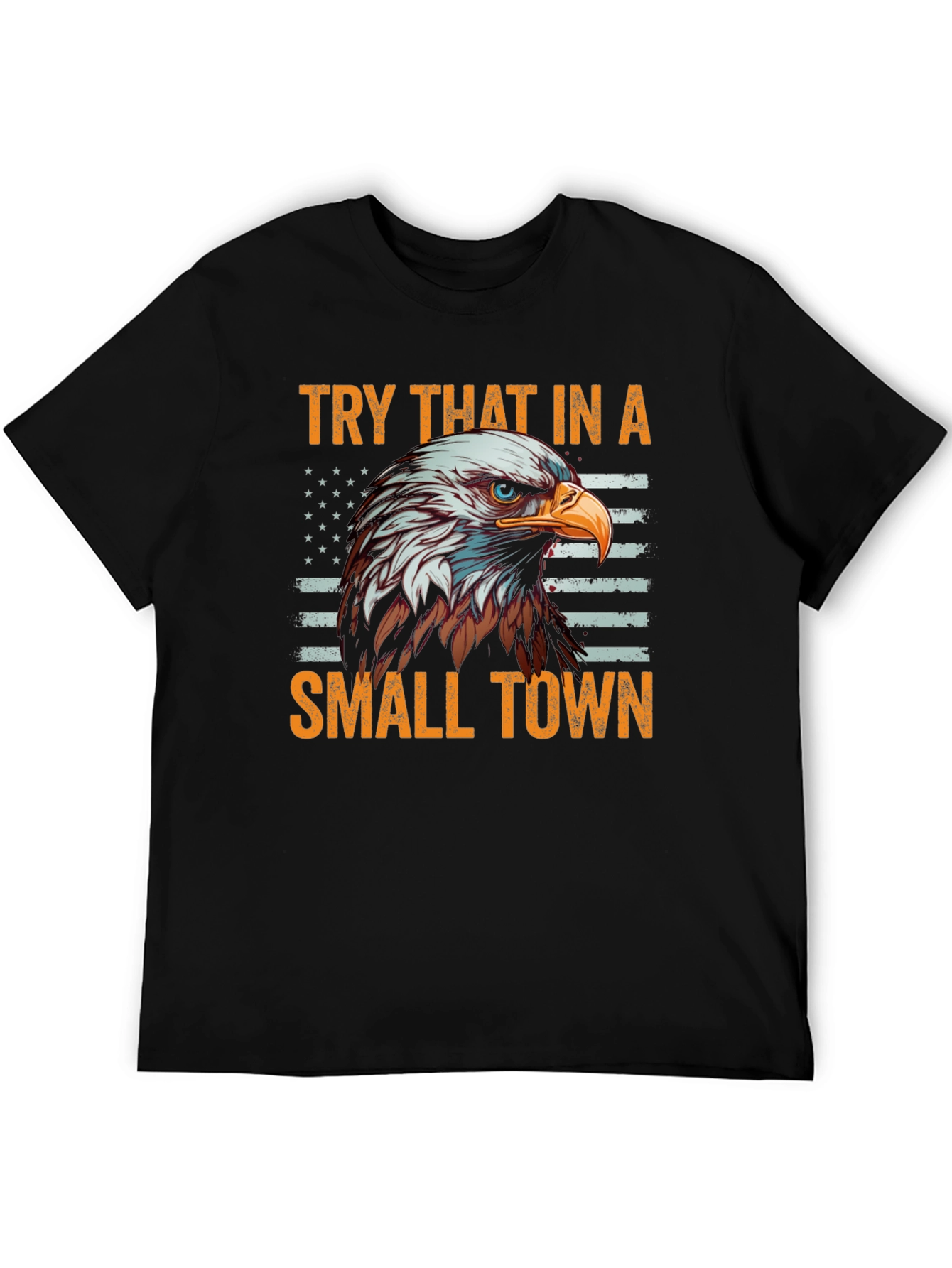 Black Patriotic Eagle Graphic Tee - Small Town Pride view 5