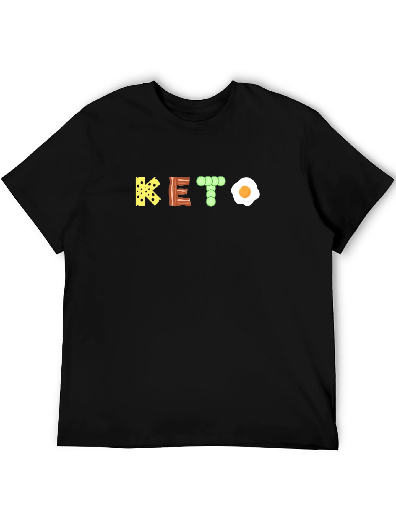 Black KETO Graphic T-Shirt - Foodie Fashion view 5