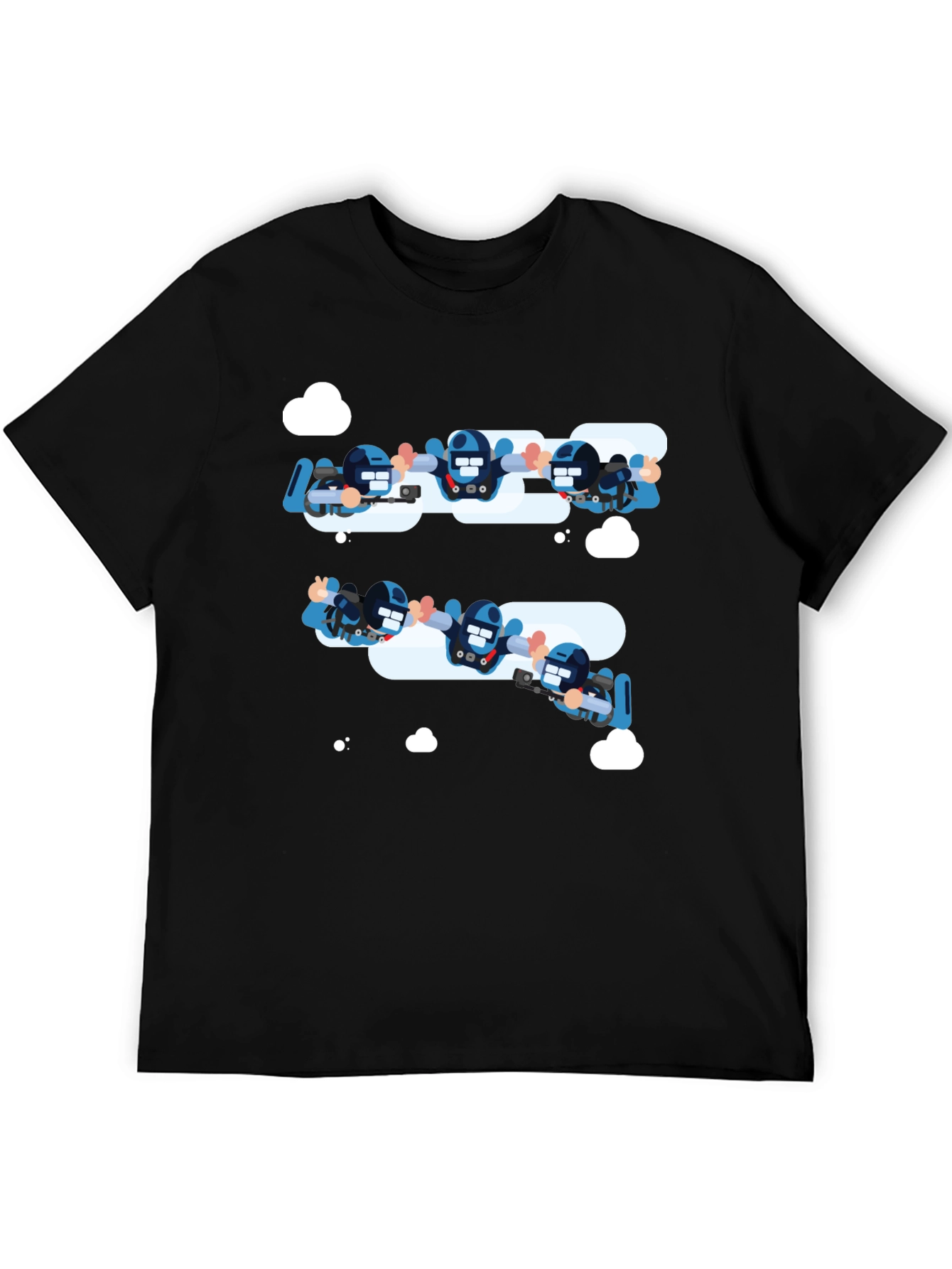 Black Skydiving Squad Black T-Shirt view 5