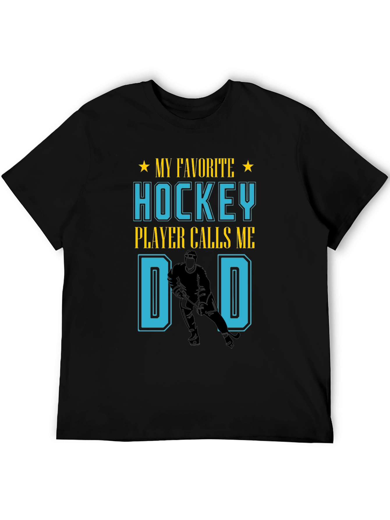 Black Hockey Dad T-Shirt view 5