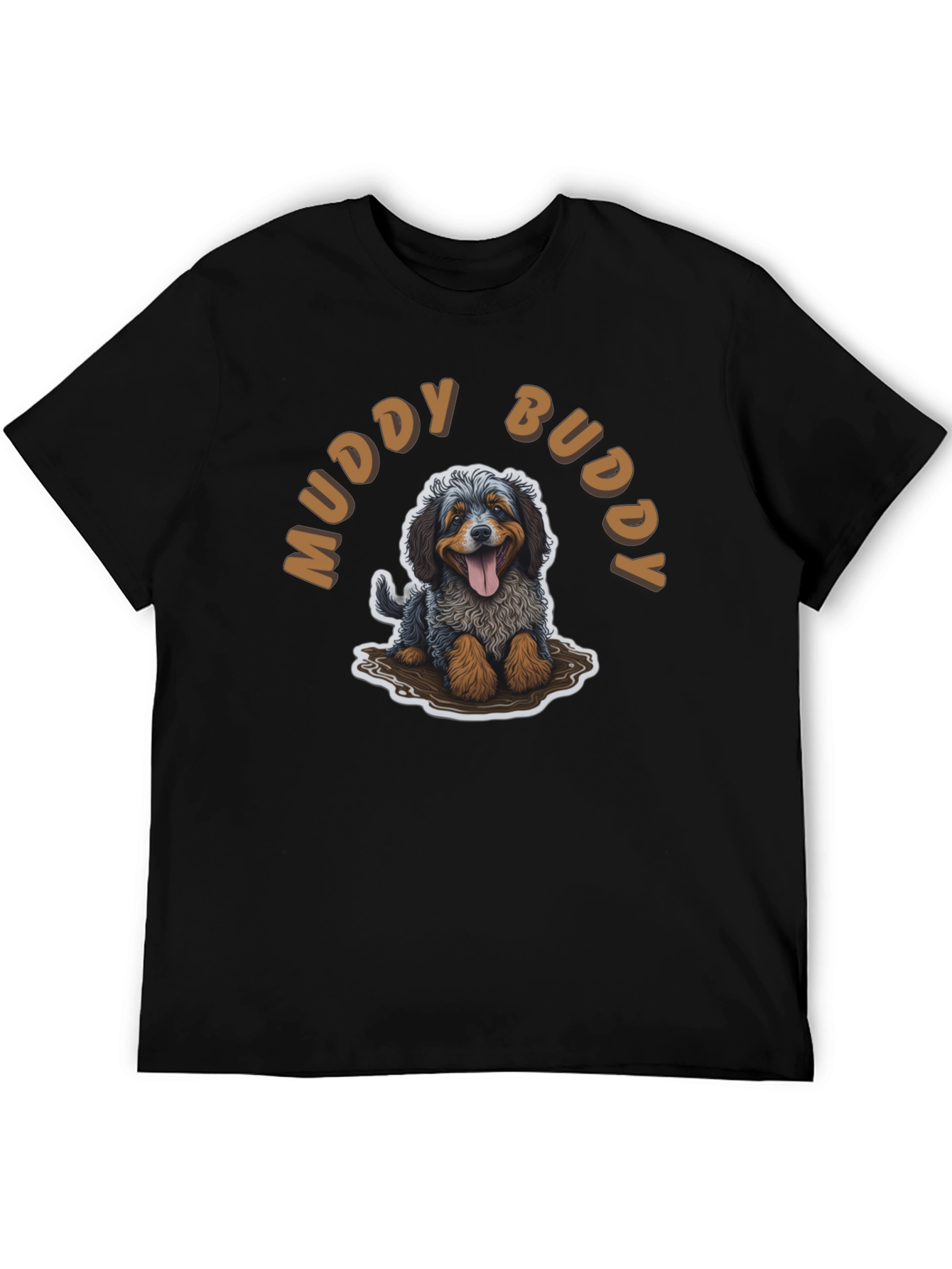 Black Muddy Buddy Dog T-Shirt view 5