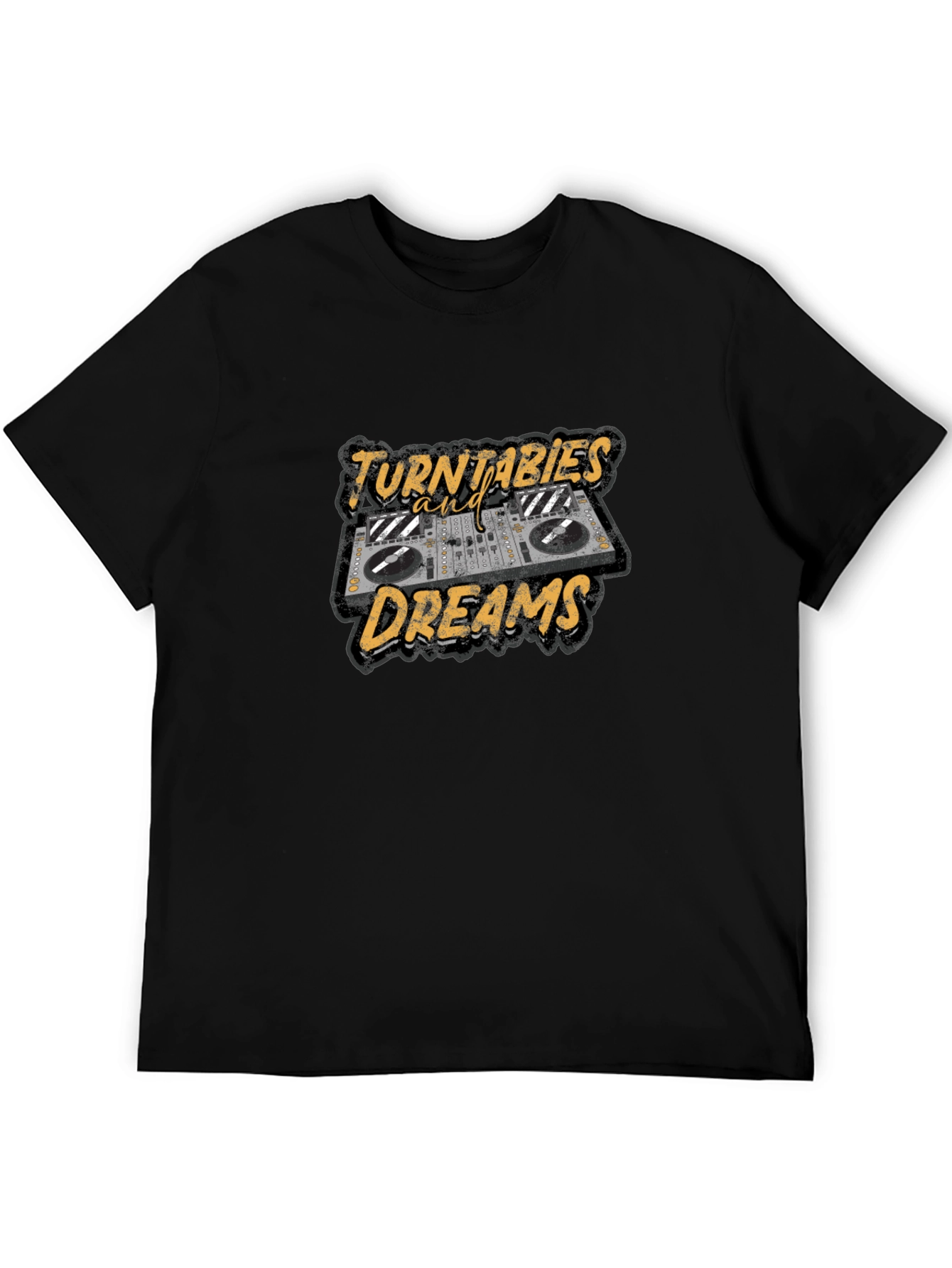 Black Turntables and Dreams Graphic Tee view 5