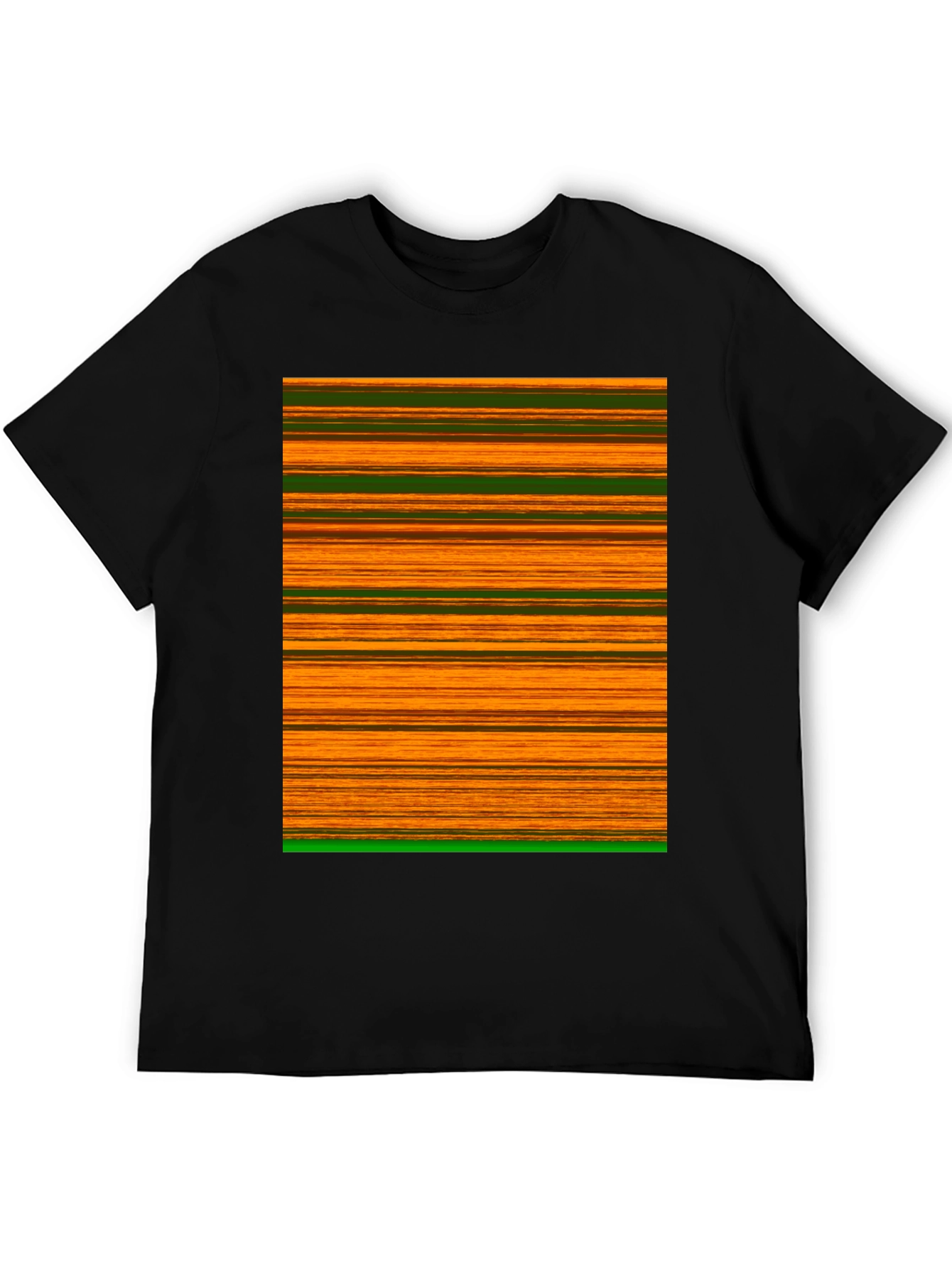 Black Striped Graphic Tee view 5