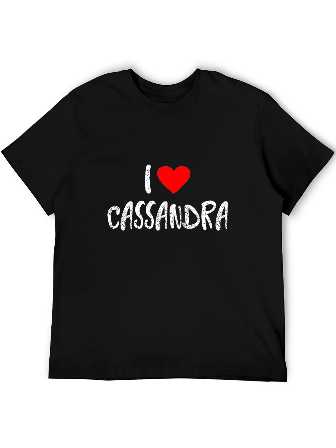 Black I Heart Cassandra - Men's Black Graphic Tee view 5