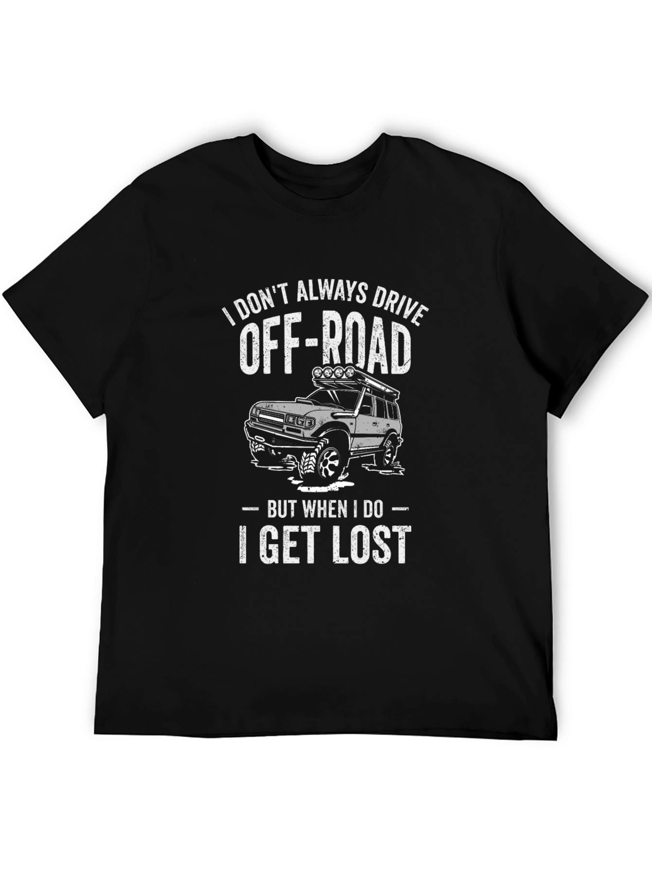 Black Off-Roading T-Shirt: I Get Lost view 5