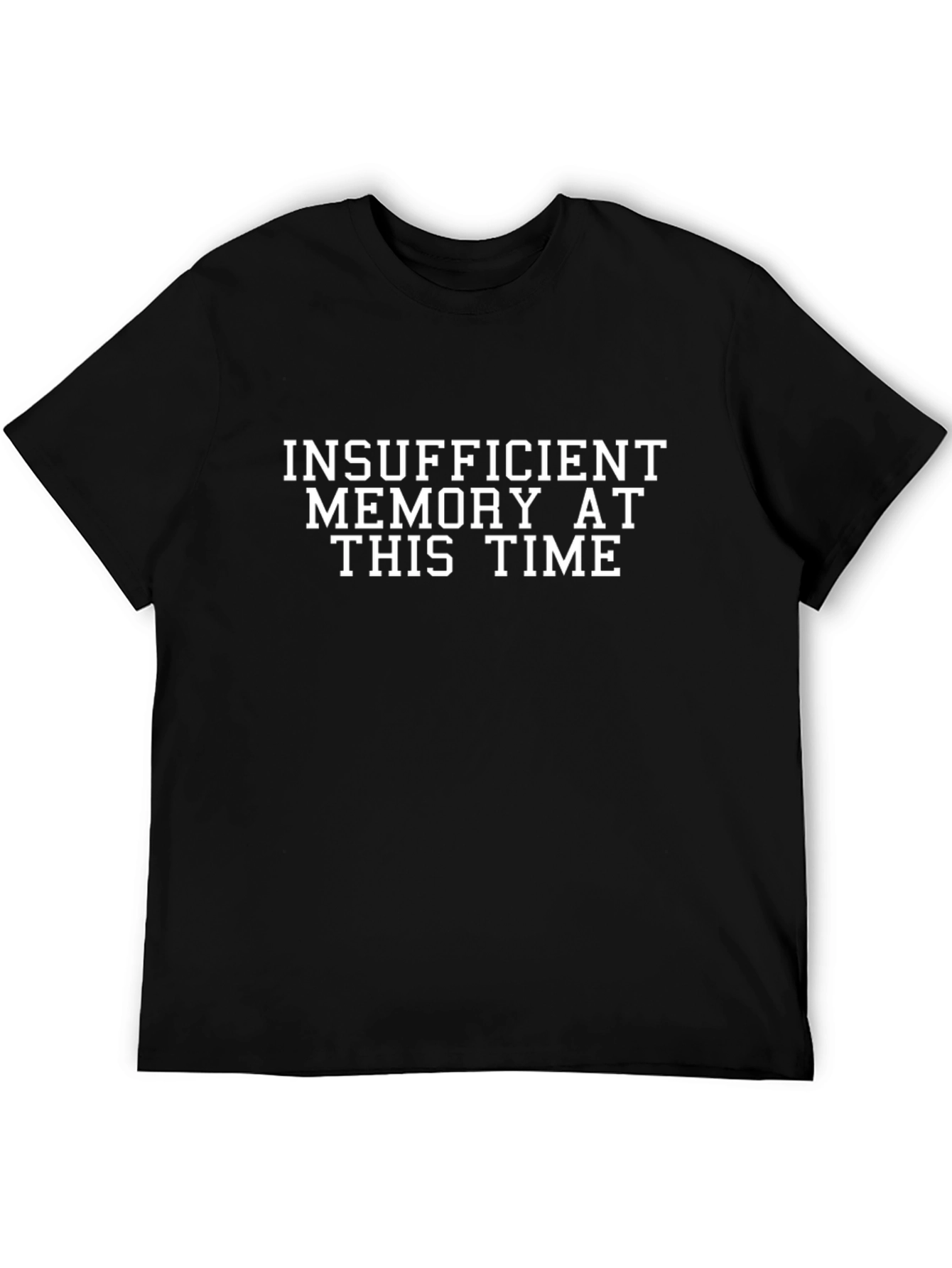 Black Insufficient Memory Black Graphic T-Shirt view 5