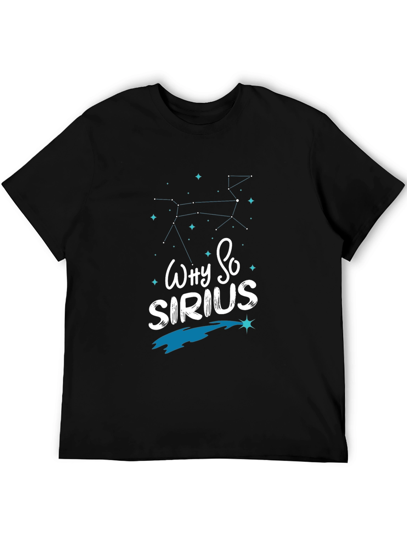 Black Why So Sirius Men's Black Graphic Tee view 5
