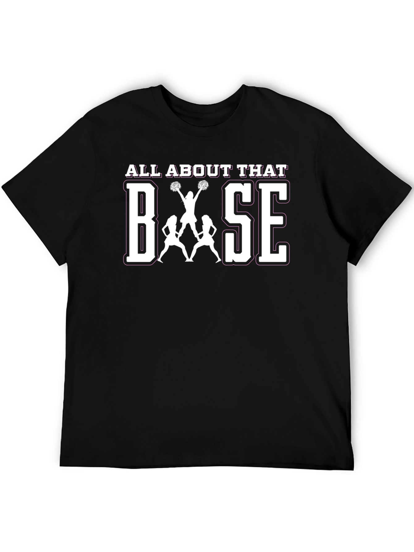 Black Cheerleading All About That Base Graphic Tee view 5
