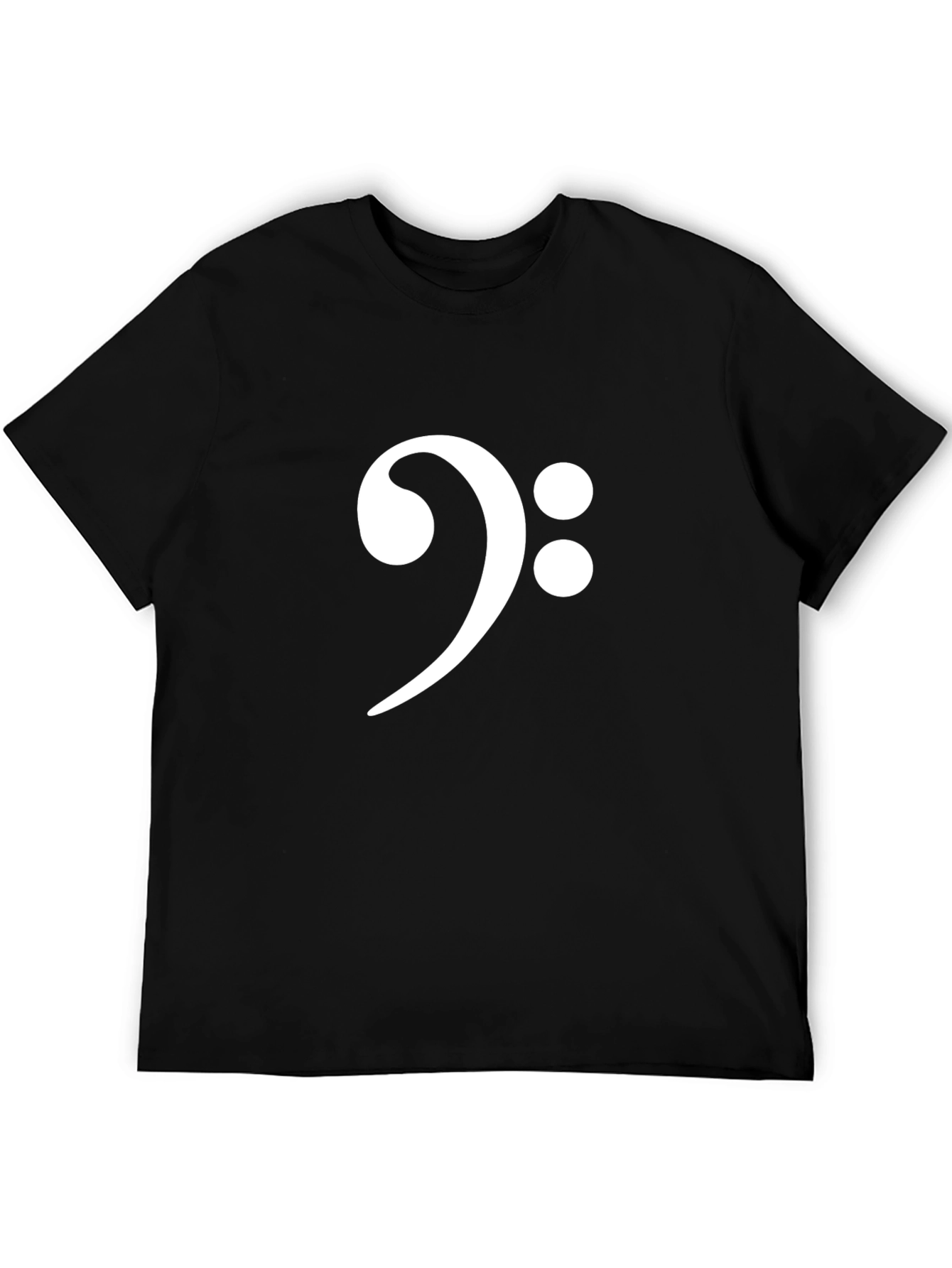 Black Bass Clef T-Shirt - Music Lover Tee view 5
