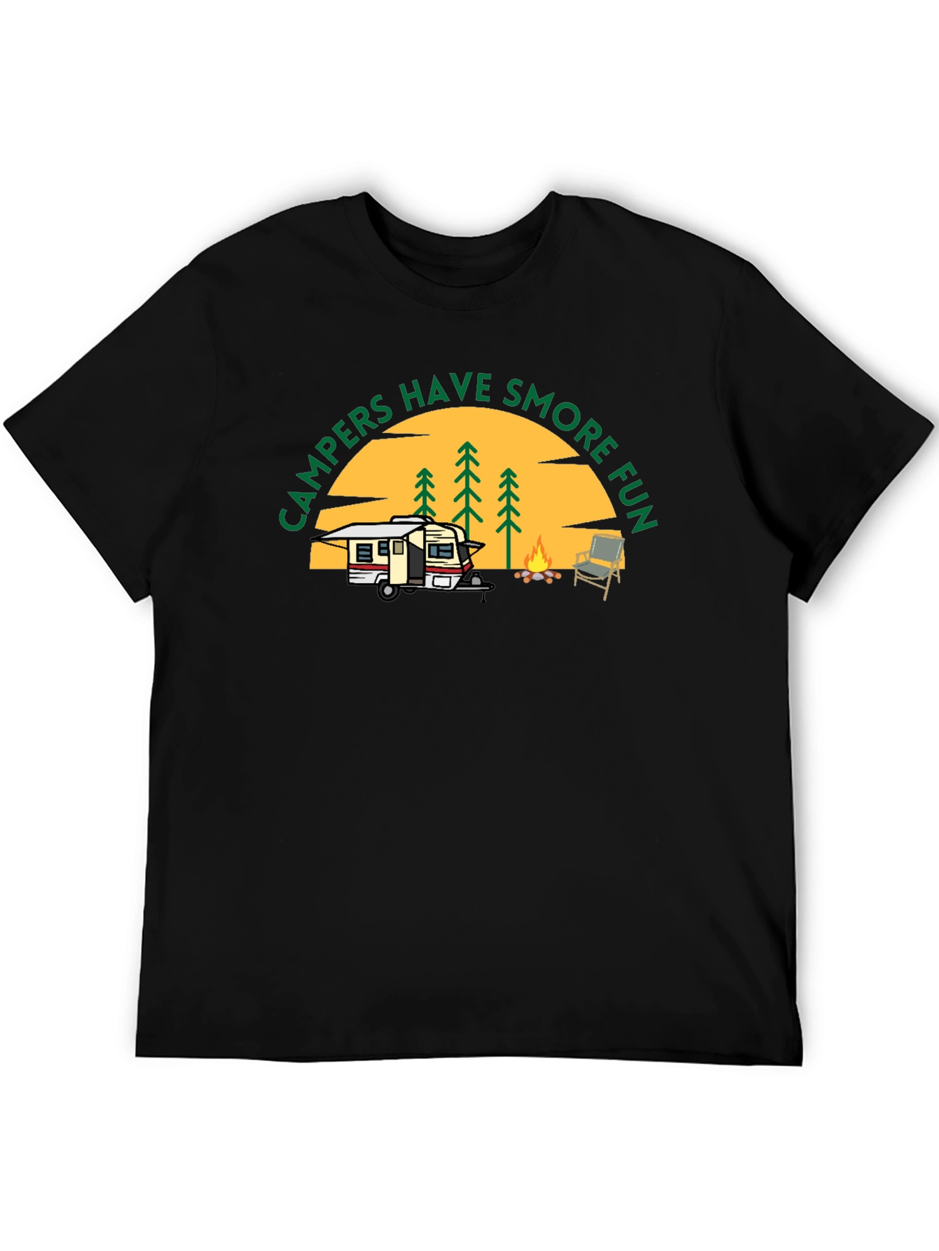 Black Campers Have S'more Fun Black Graphic Tee view 5