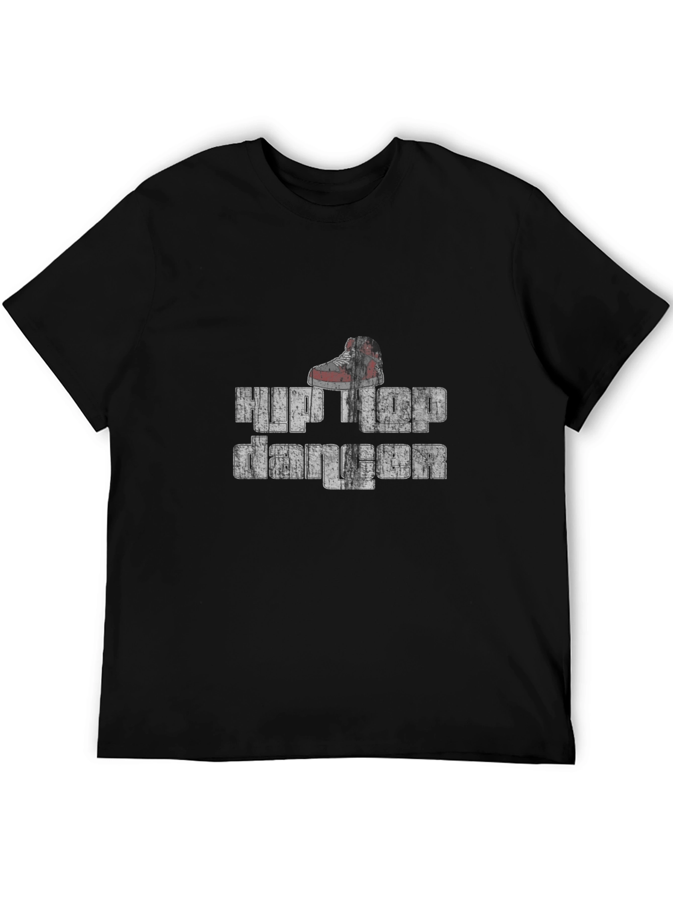 Black Hip Hop Danger T-Shirt - Classic Design view 5