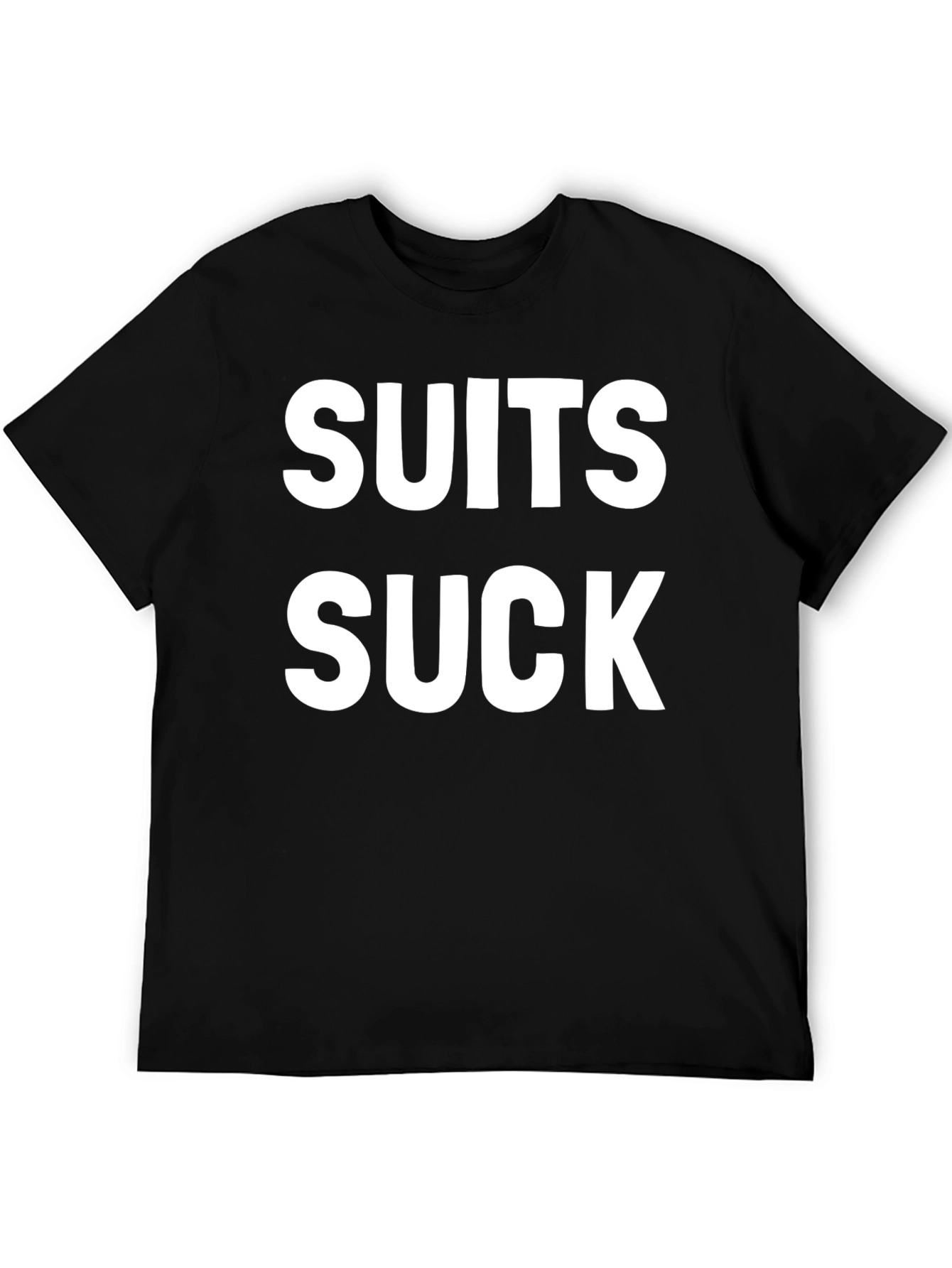Black Suits Suck Graphic Tee - Bold Statement Shirt view 5