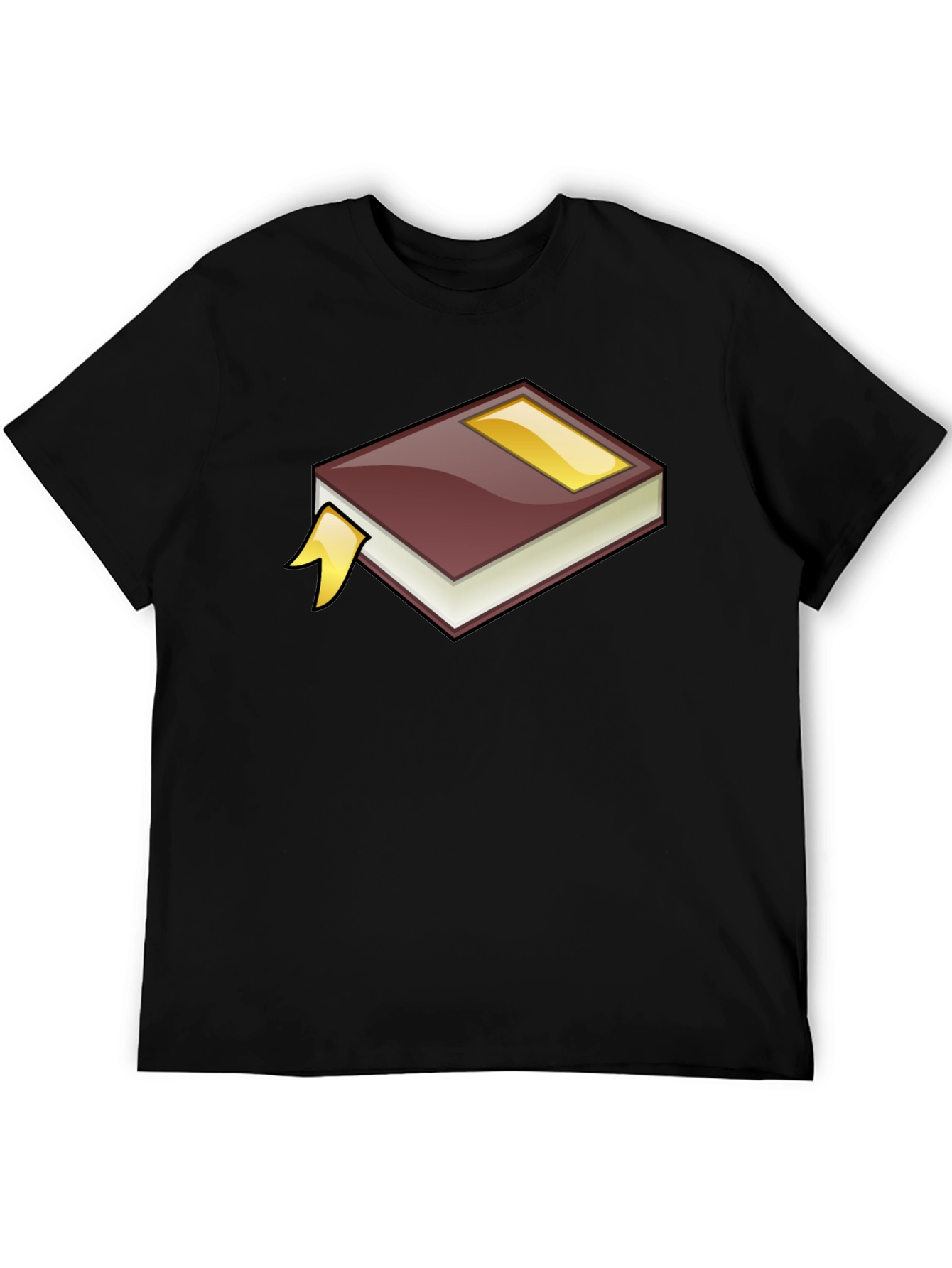 Cartoon Book Graphic Tee - Black Cotton T-Shirt - 5