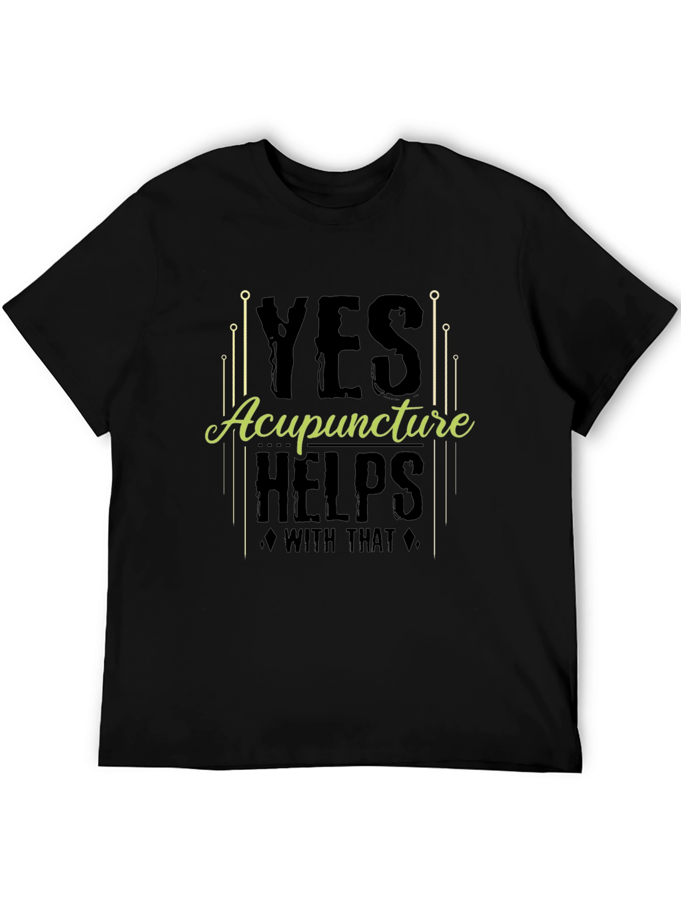 Black Acupuncture Helps T-Shirt Funny Acupuncture Gift view 5