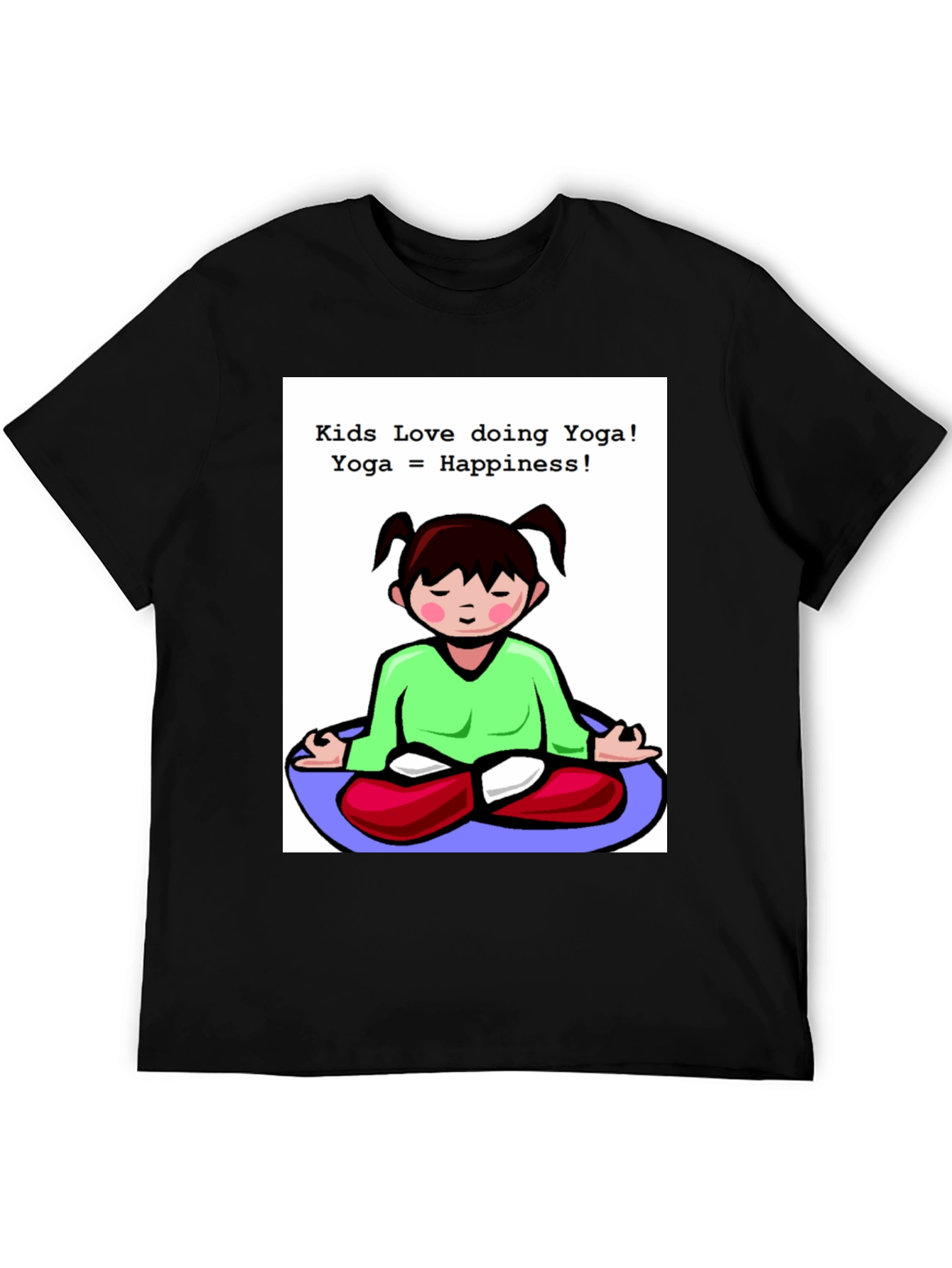 Black Kids Yoga T-Shirt - Love Doing Yoga view 5