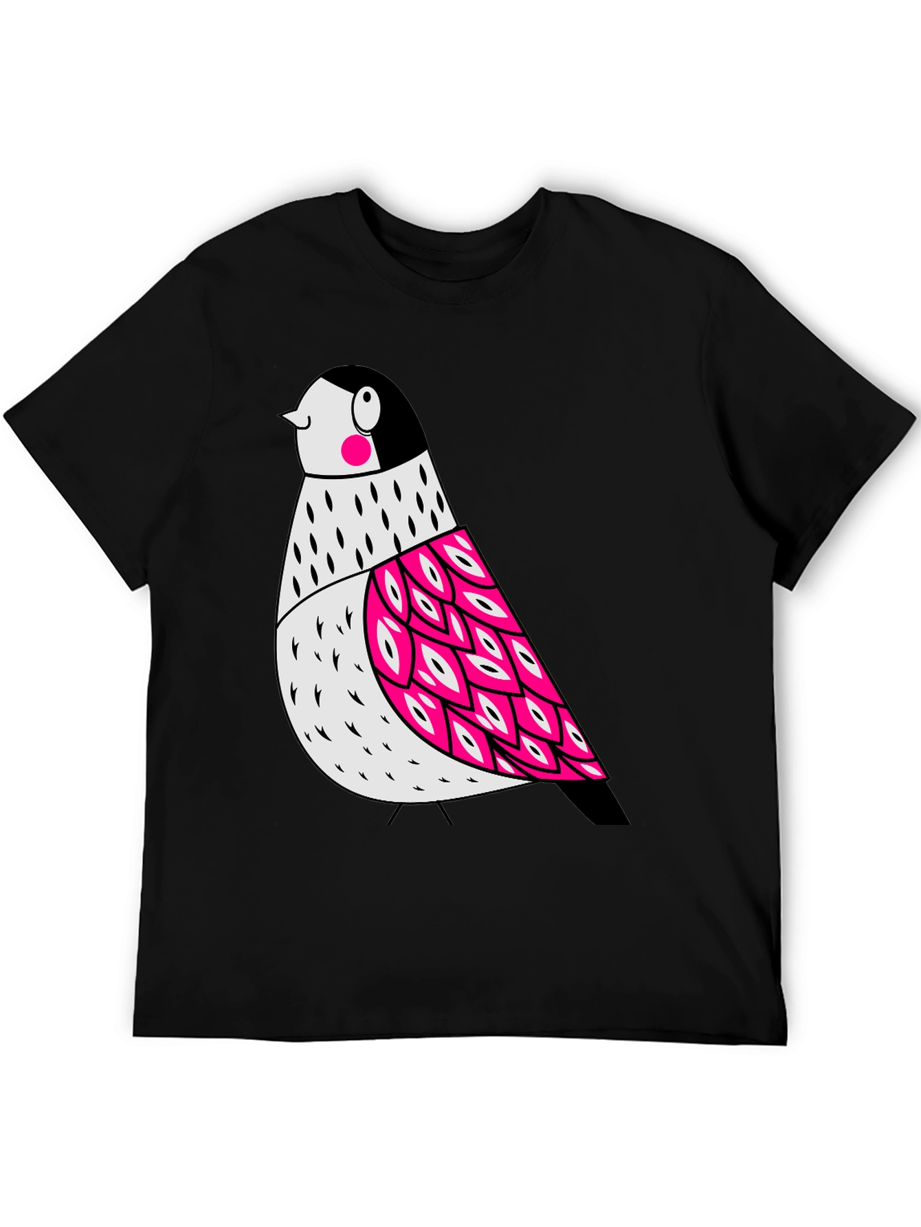 Black Bird Graphic Black T-Shirt view 5