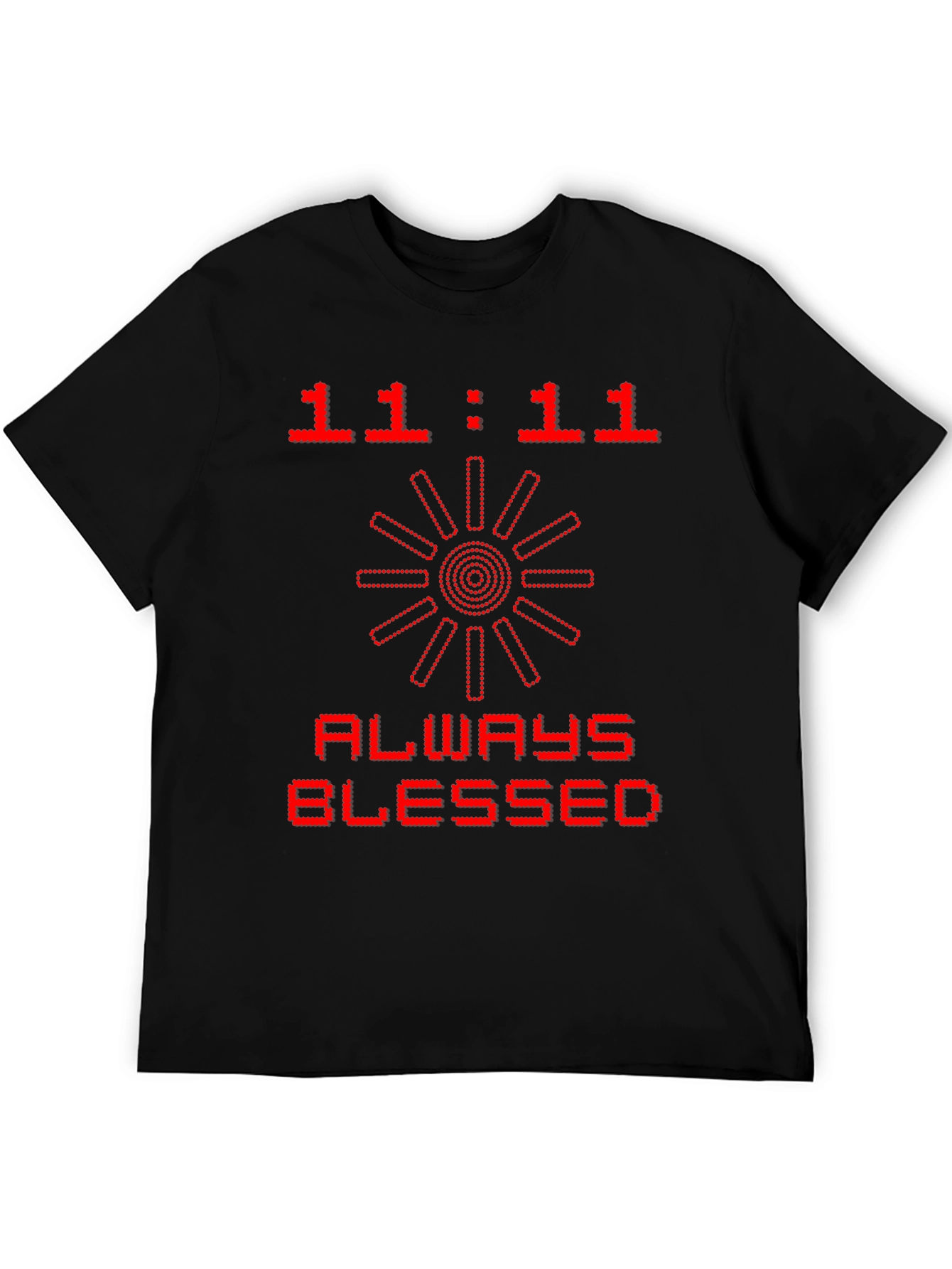 Black 11:11 Always Blessed Graphic Tee - Black view 5