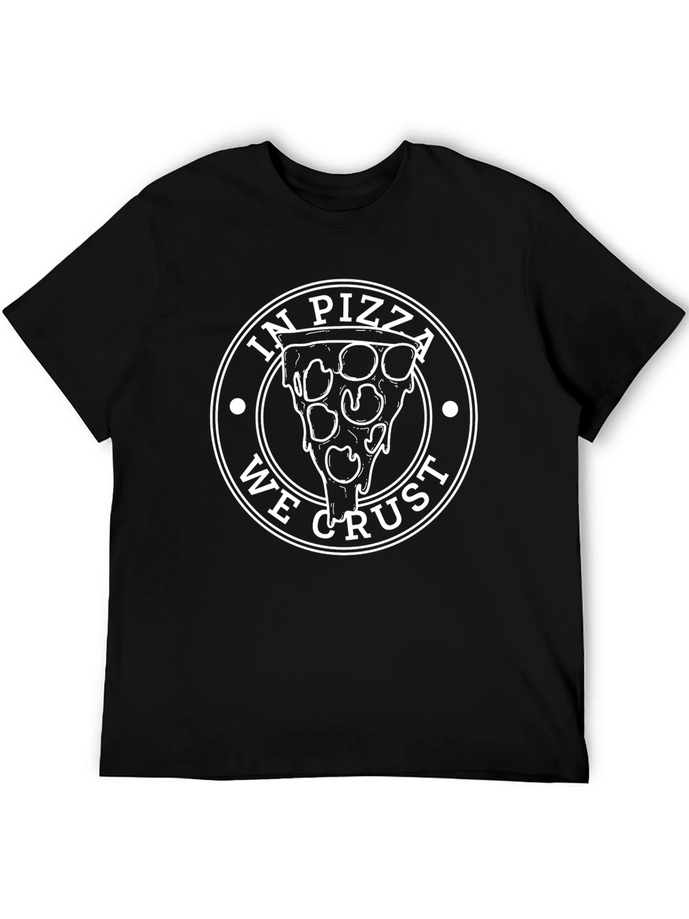 Black In Pizza We Crust Graphic T-Shirt view 5