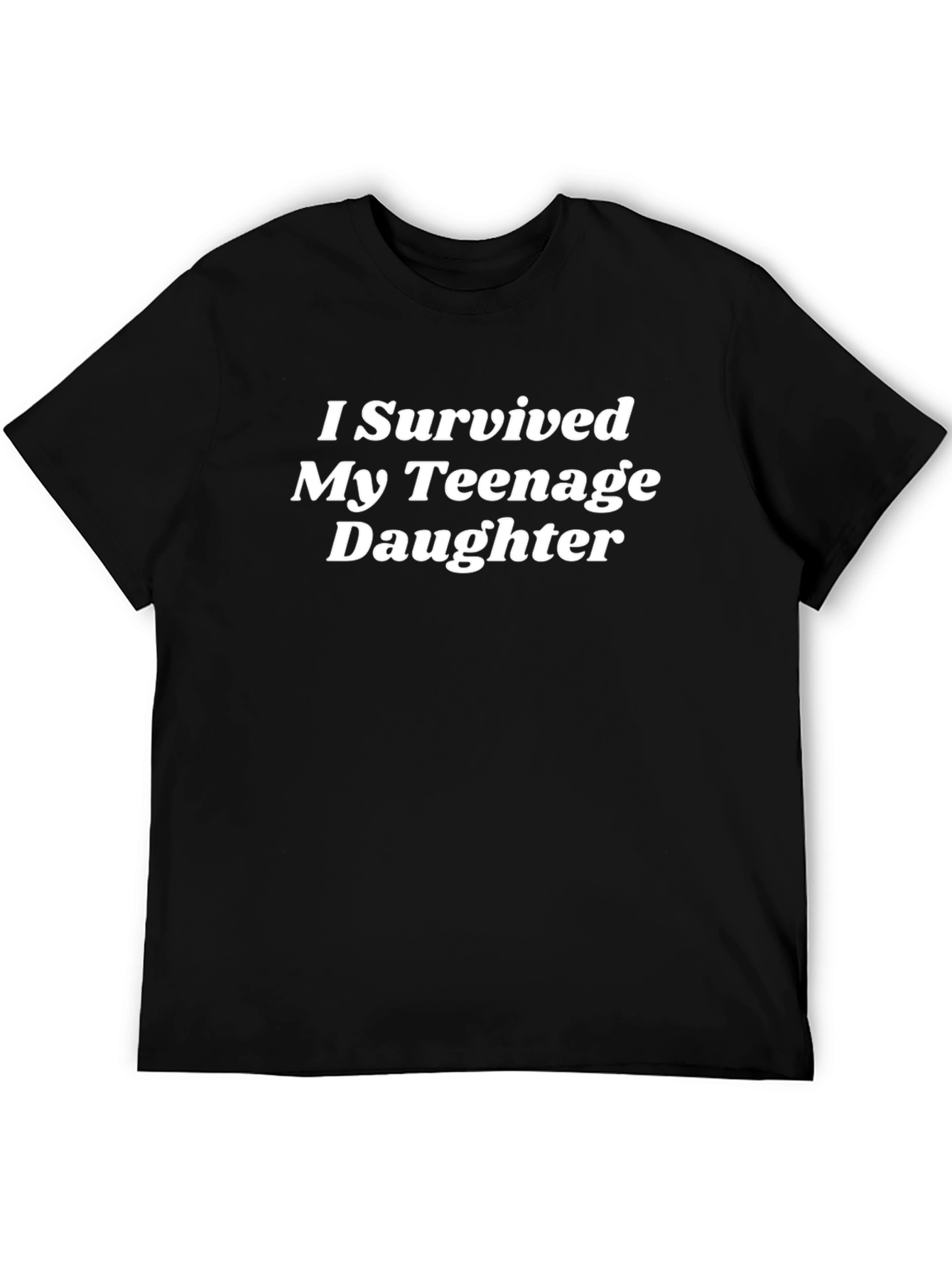Black I Survived My Teenage Daughter Graphic Tee - Black view 5