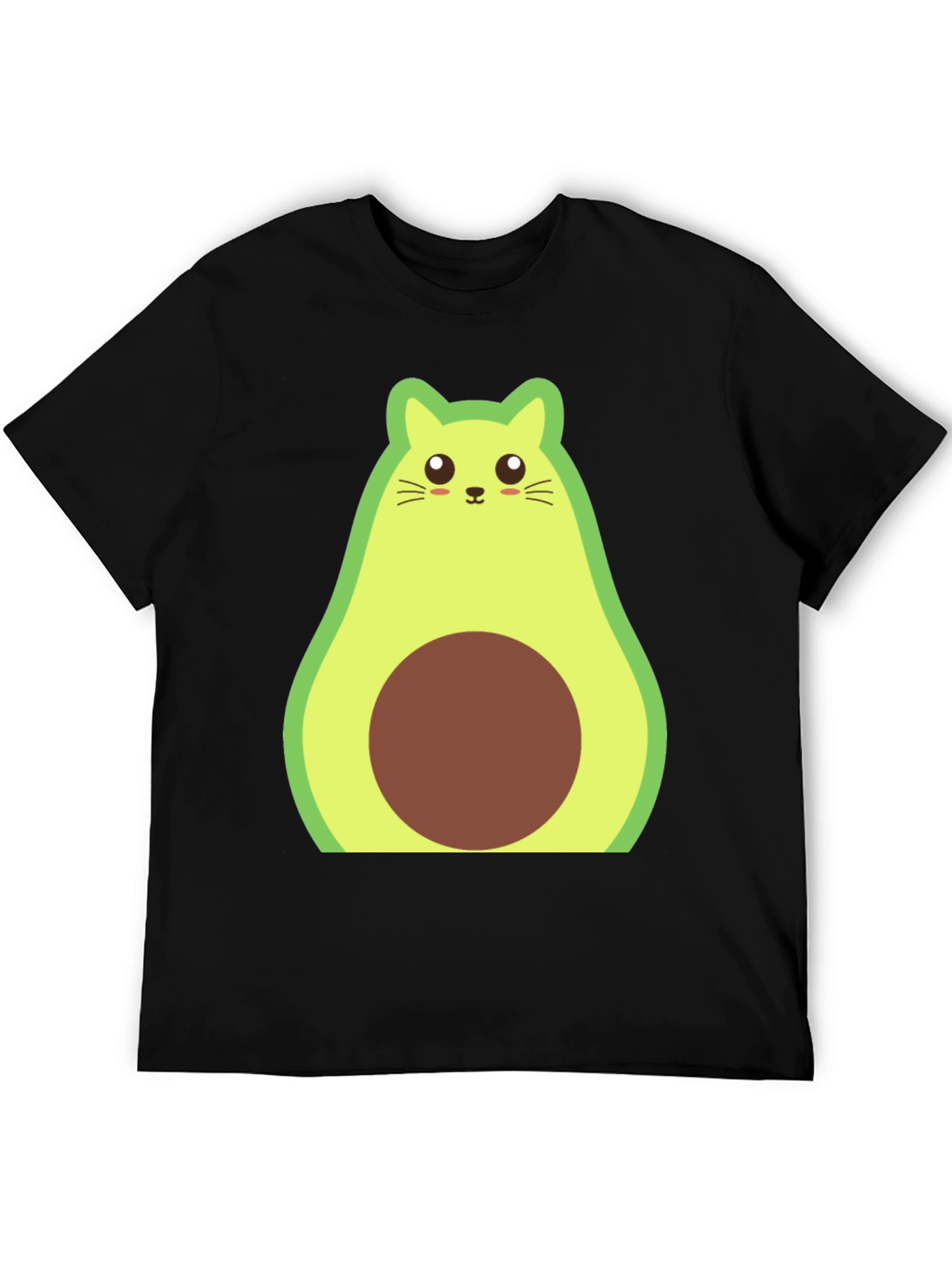 Black Avocado Cat Graphic Tee - Men's Black T-Shirt view 5