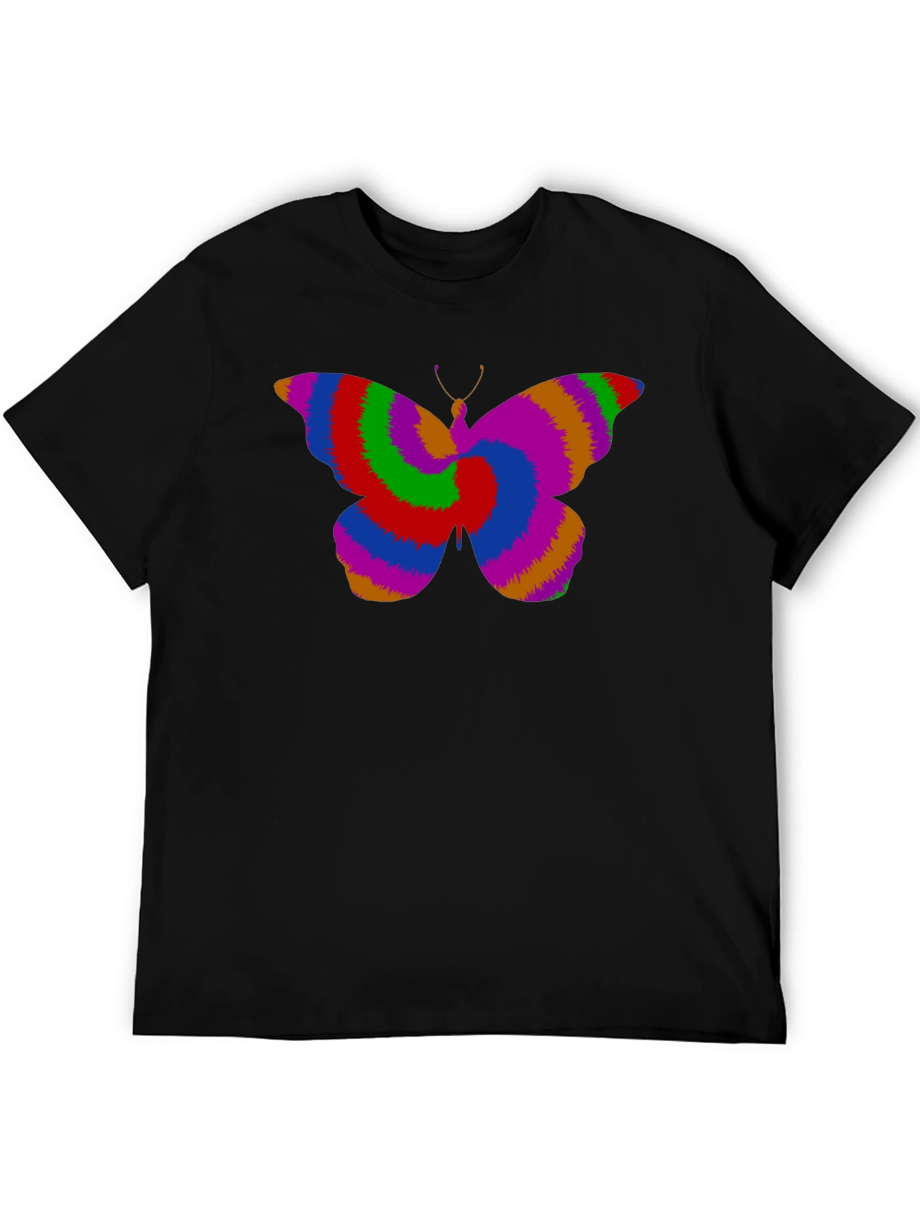 Black Psychedelic Butterfly Graphic Tee view 5
