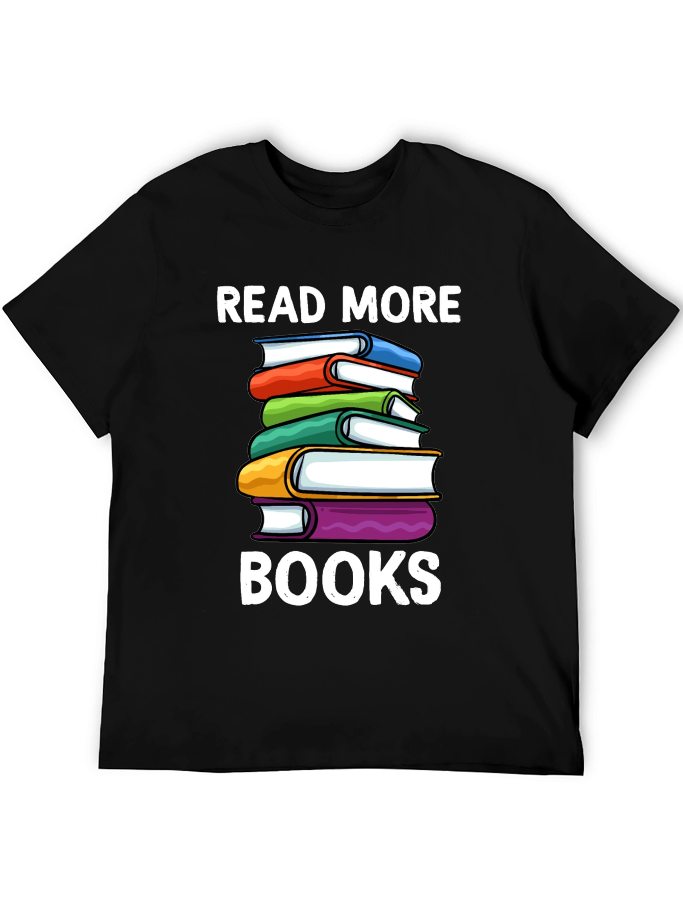 Black Read More Books T-Shirt - Book Lover Tee view 5