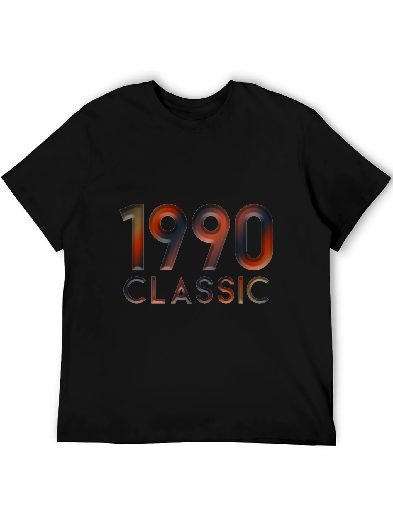 Black 1990 Classic Graphic Tee - Retro Birthday Shirt view 5