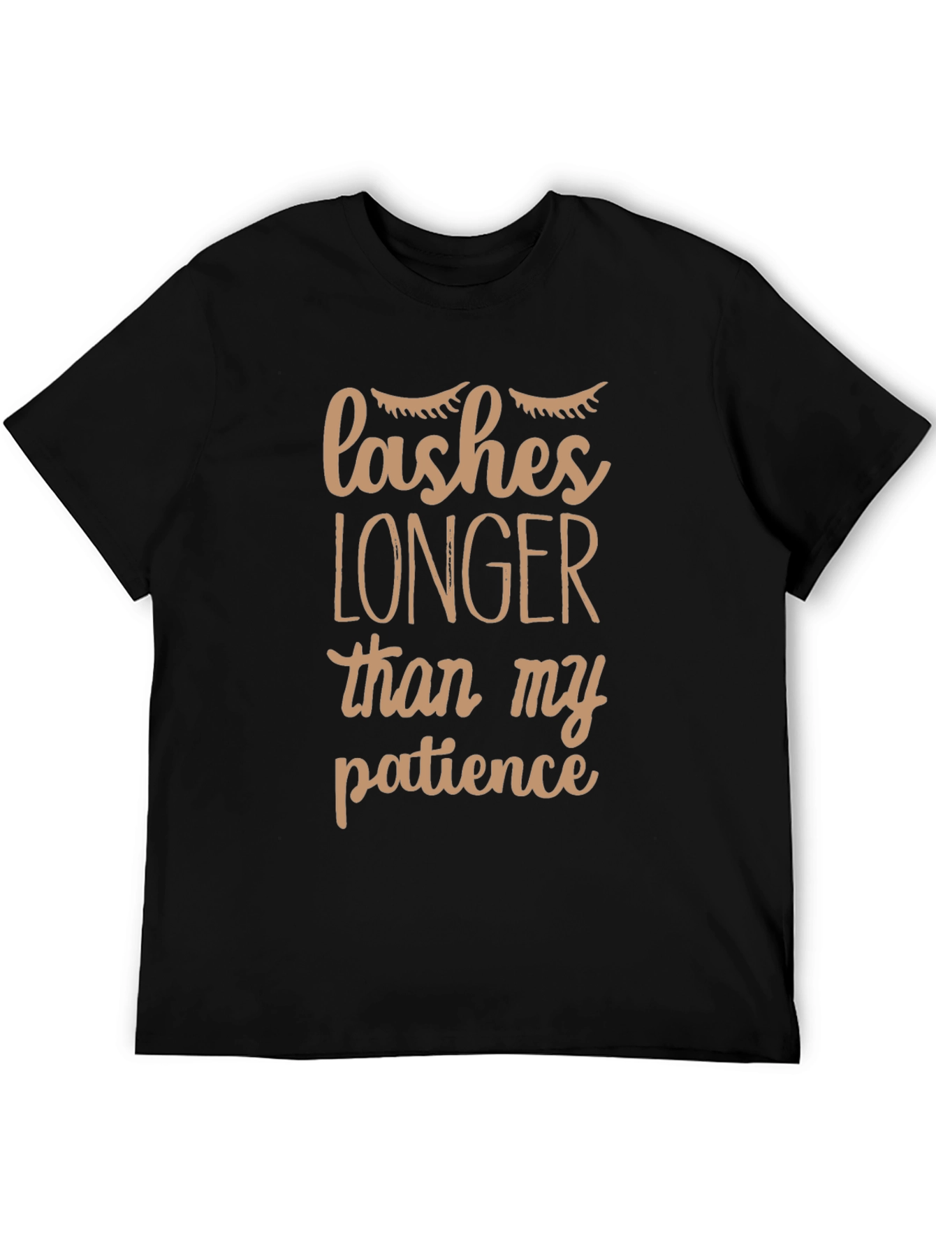 Black Lashes Longer Than My Patience Graphic Tee view 5