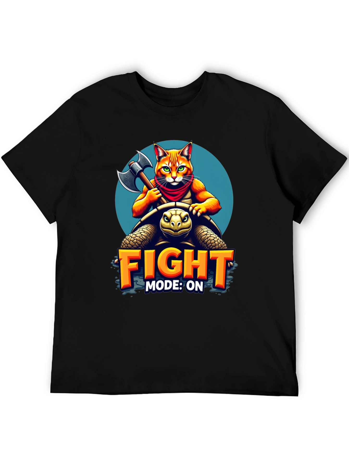 Black Fight Mode On T-Shirt view 5