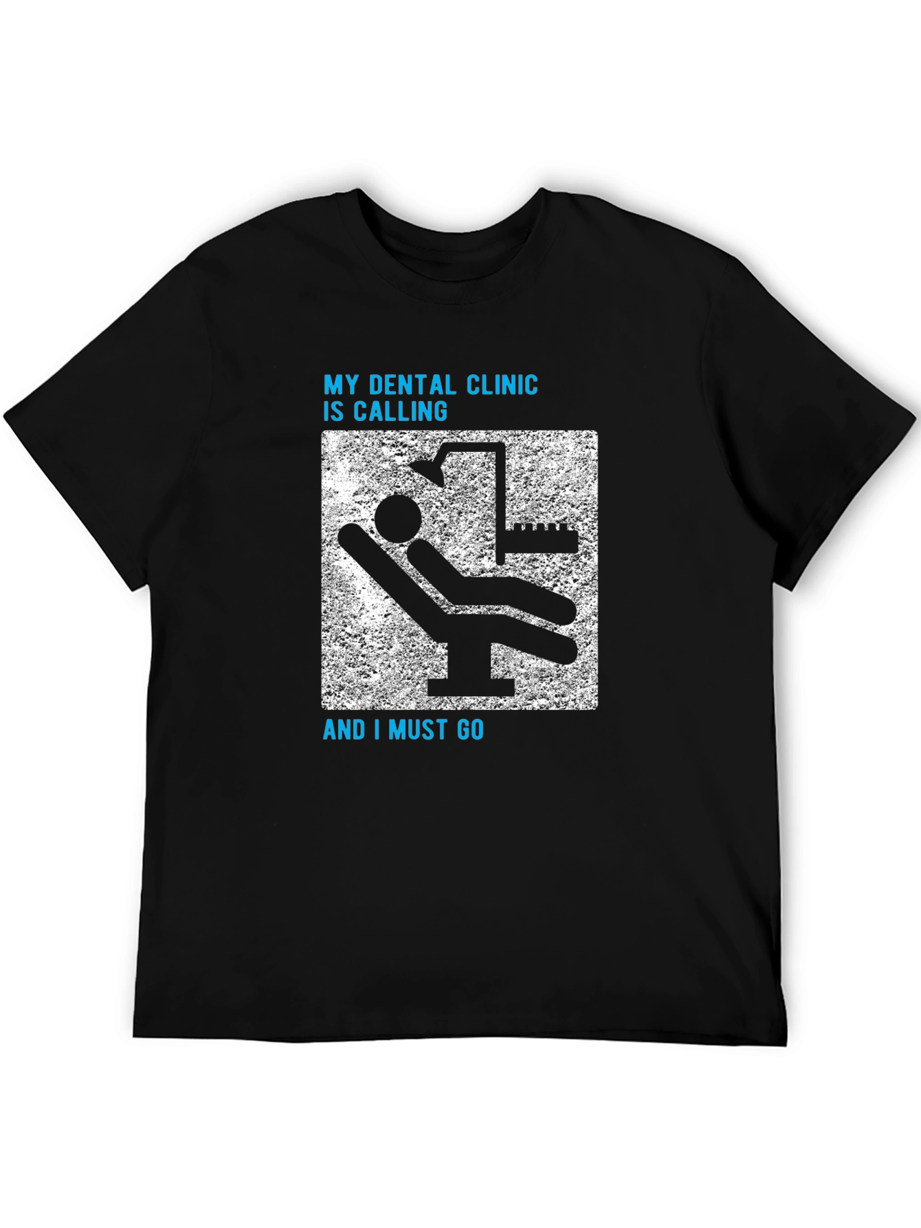 Black Dental Clinic Calling Graphic T-Shirt view 5