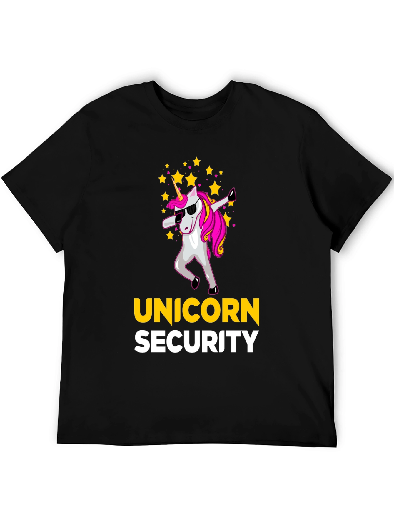 Black Unicorn Security Graphic T-Shirt - Fun & Unique Design view 5