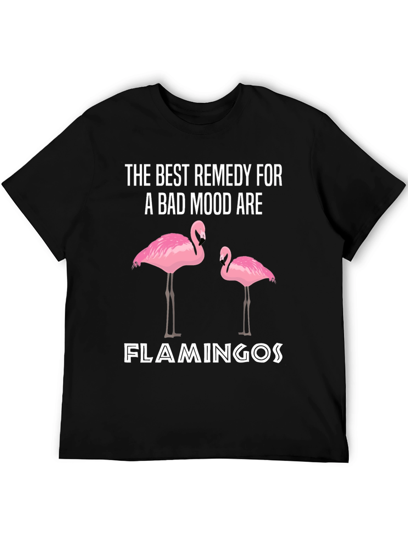 Black Funny Flamingo Remedy T-Shirt view 5