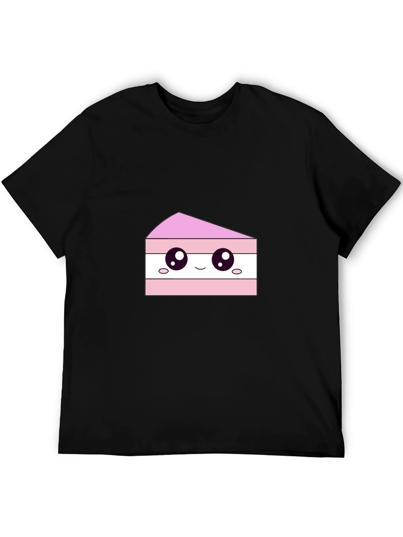 Black Cute Cake Slice Graphic Tee - Sweet Treat Shirt view 5