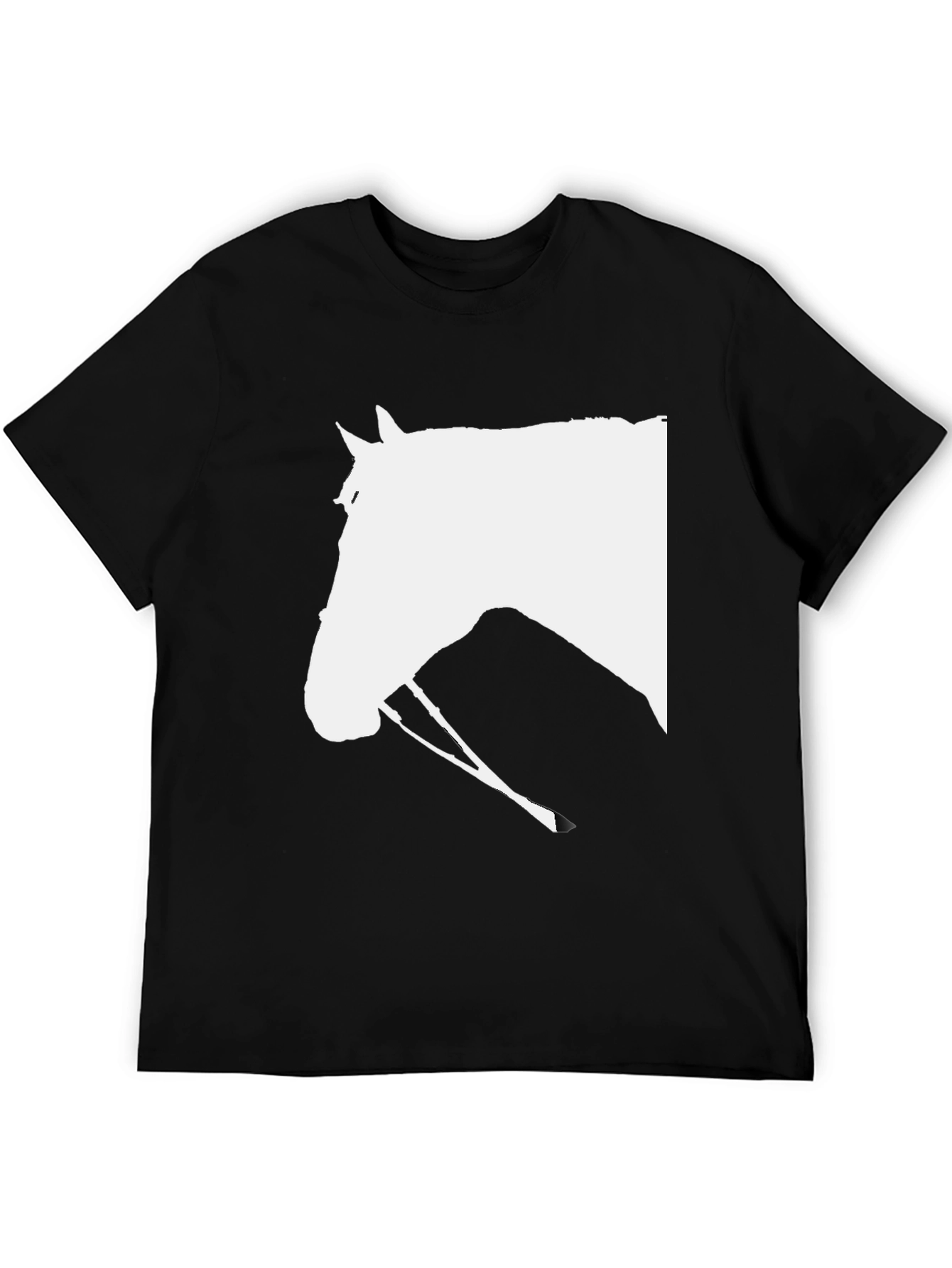 Black Horse Head Graphic Tee - Equestrian Style view 5