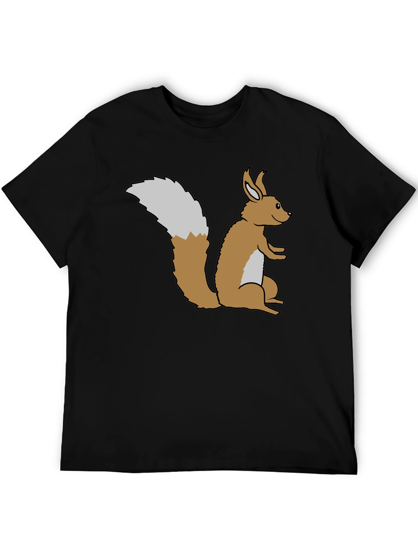 Black Squirrel Graphic Tee - Soft Black Cotton view 5
