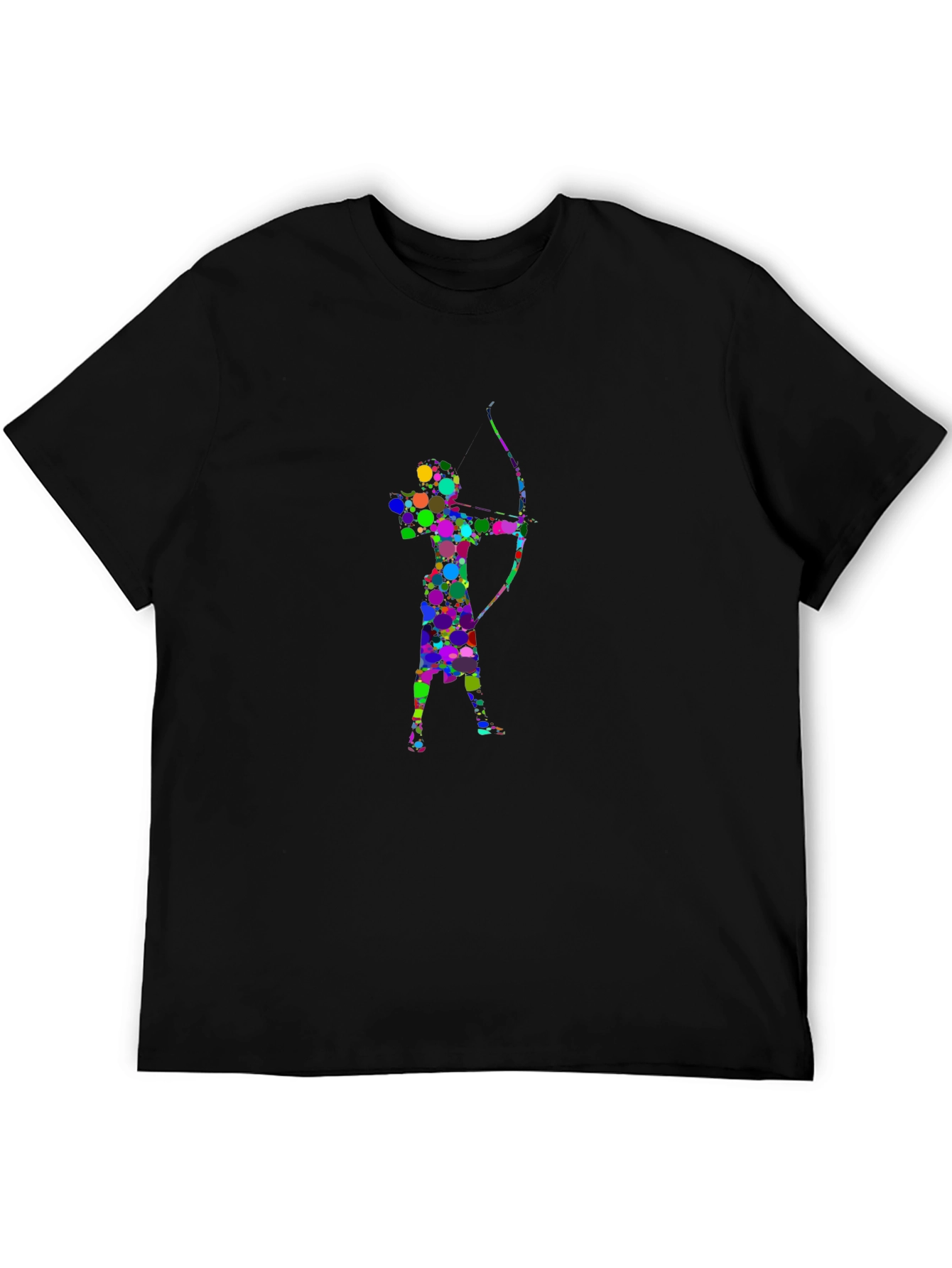 Black Archer Silhouette Graphic Tee - Stylish Black T-Shirt view 5