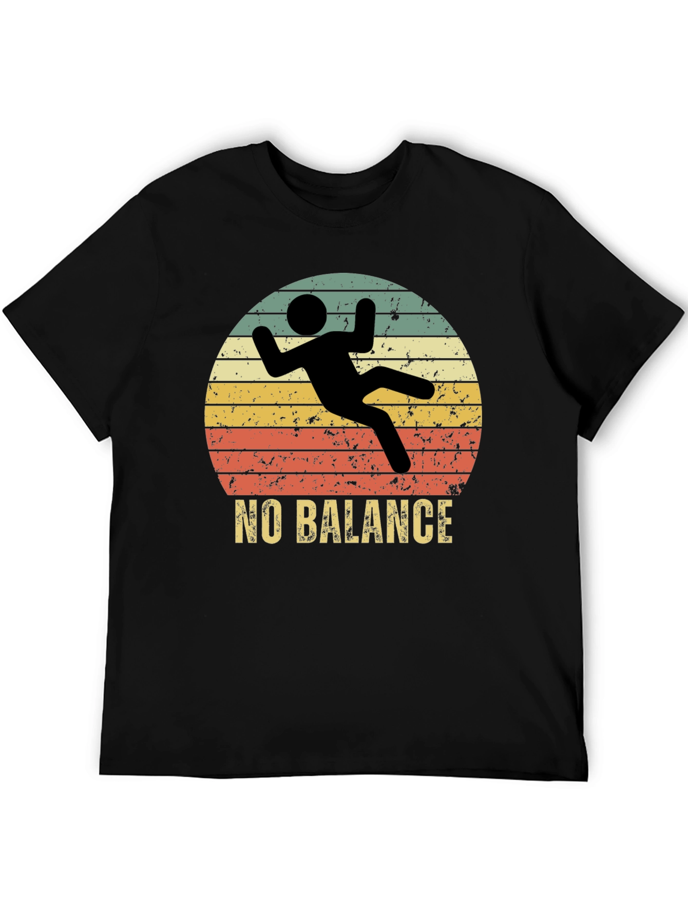 Black No Balance Funny Graphic Tee view 5